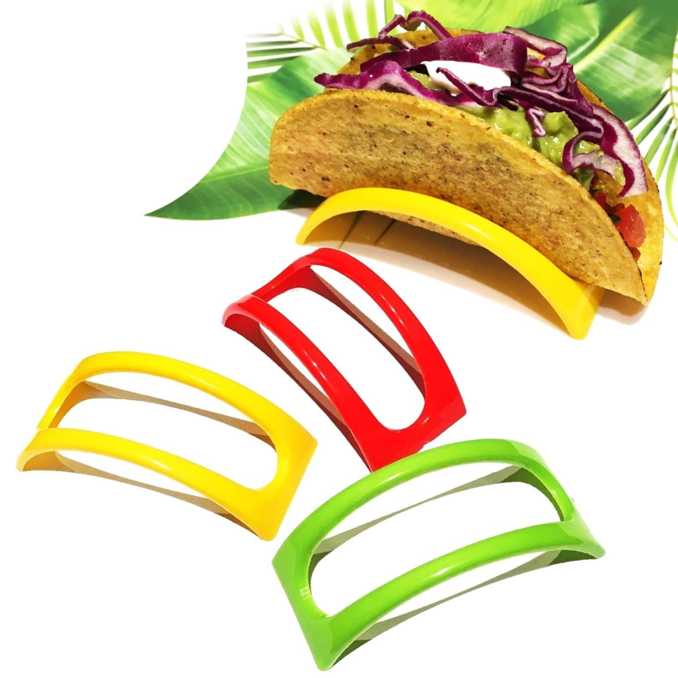 Original Taco Holders - 12 PIECES - Non Toxic BPA Free Microwave Safe Stands for Soft and Hard Shells