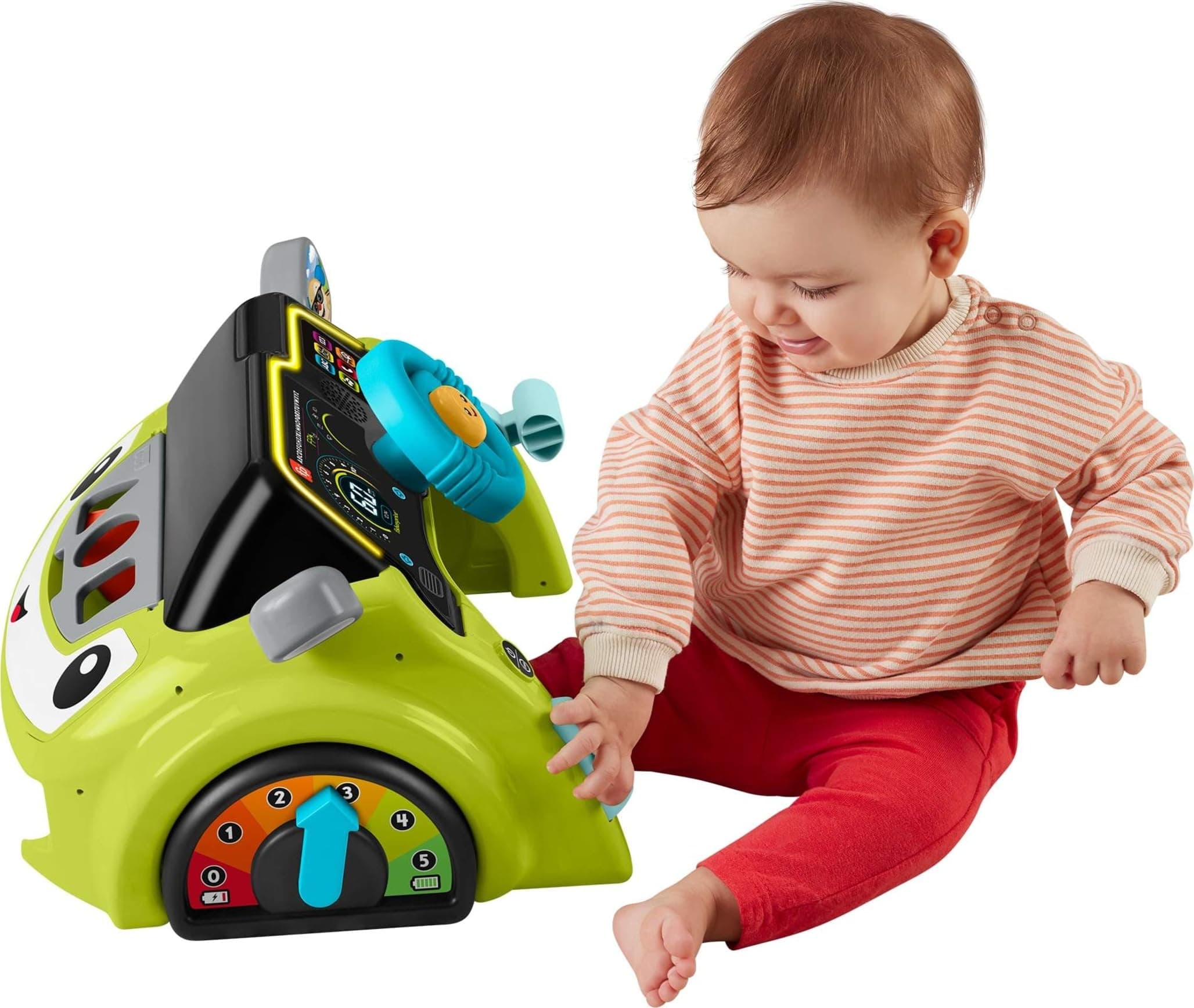 Baby & Toddler Learning Toy Laugh & Learn Sit & Steer Driver Car Activity Center with Smart Stages for Ages 6+ Months