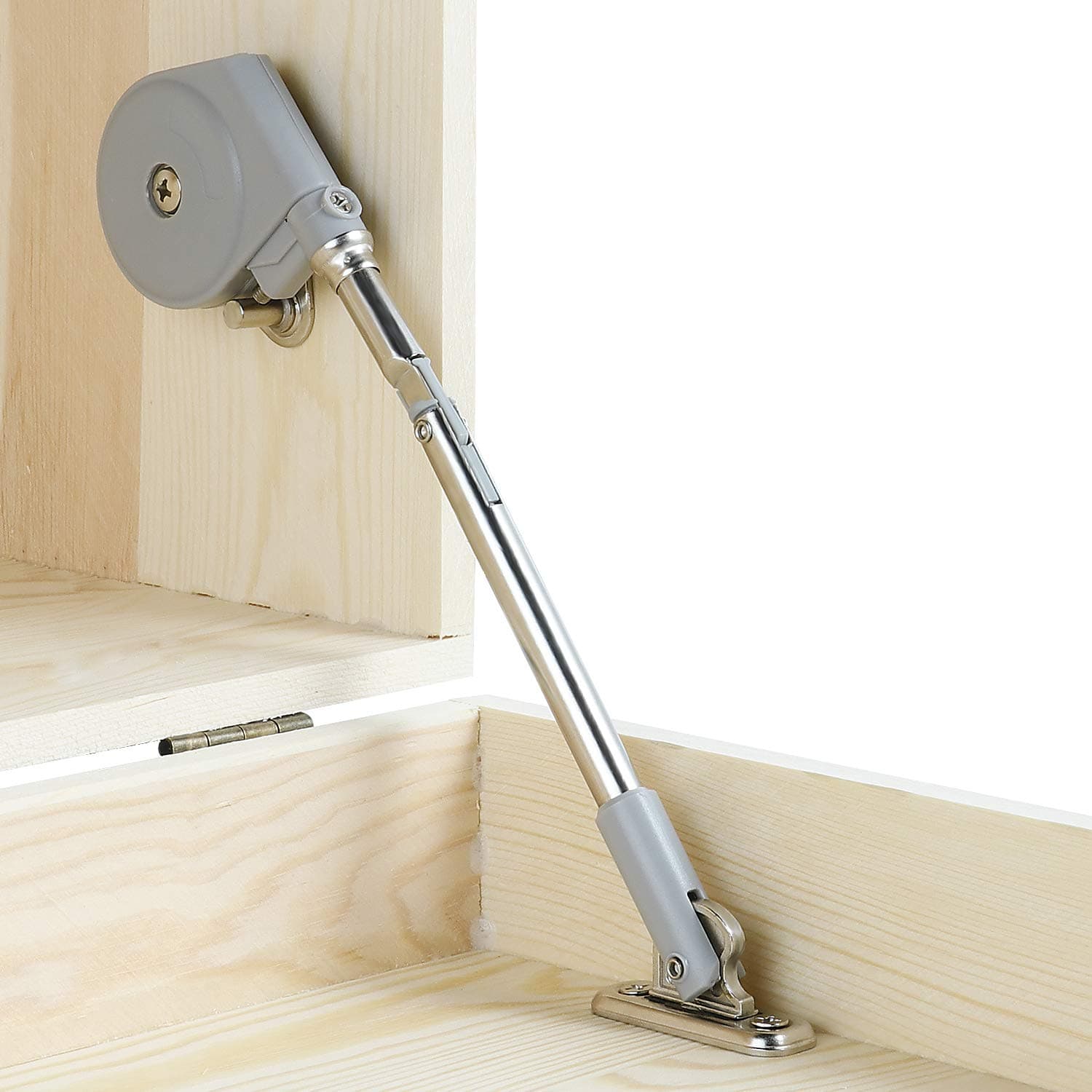 Lid Stay 105 Degree Open with Soft Close, Lid Hinge with Soft-Down for Door Cabinet Kitchen