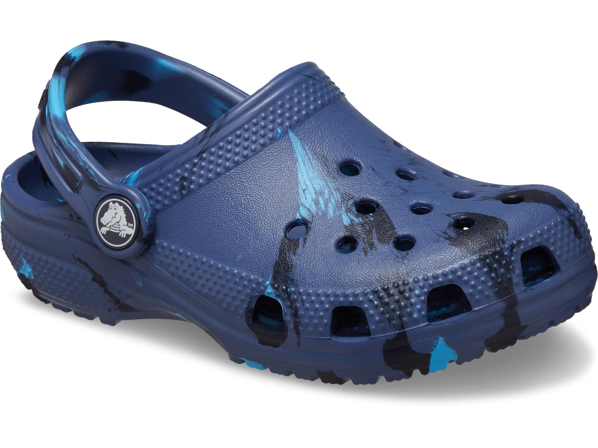 Crocs Unisex Kids Classic Clog T Clog, Marbled Navy Multi, 4 UK Child
