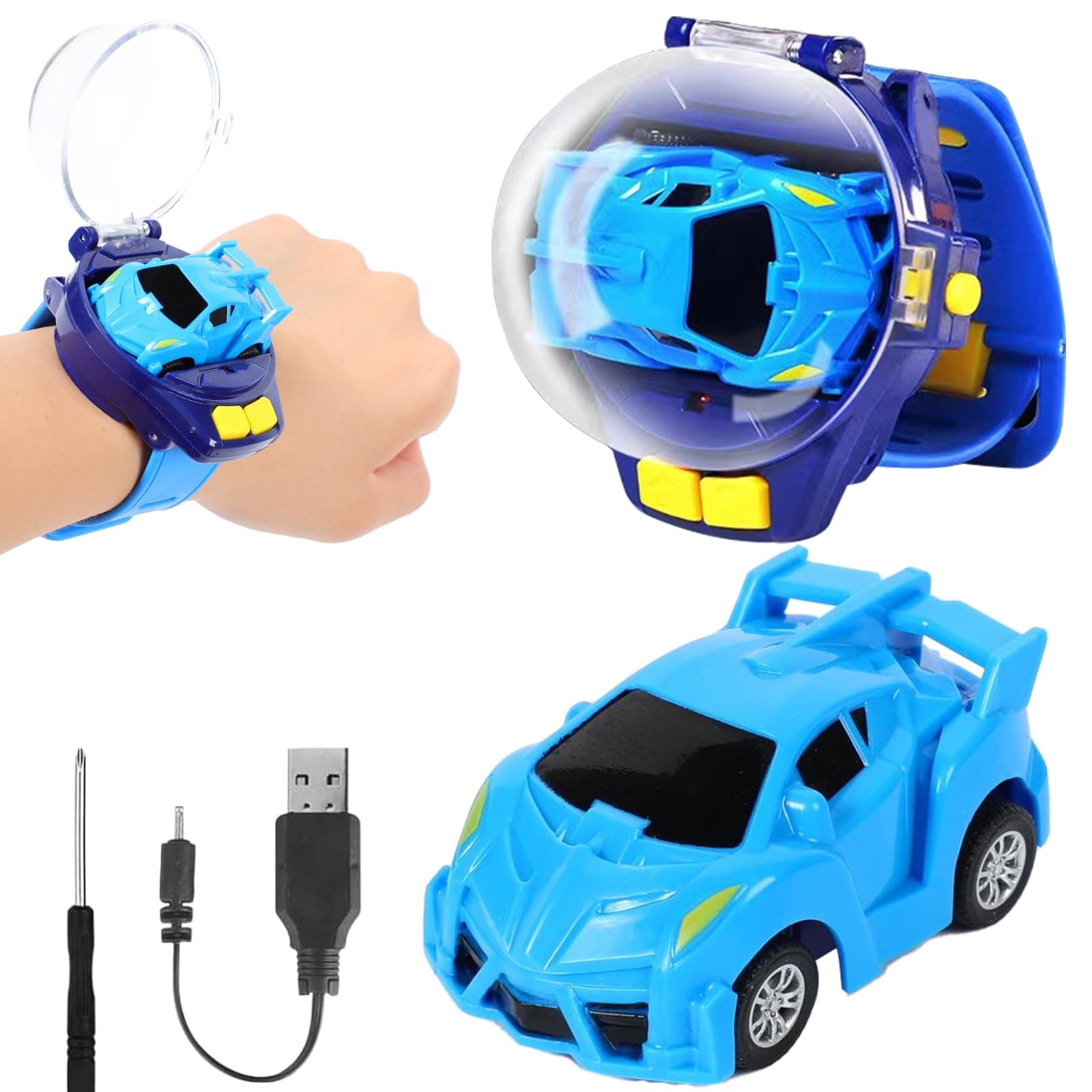 Snow Grass Watch Car - 2025 New Mini Remote Control Race Car Toy, 2.4GHZ RC Power Battle, 30 Meters Long Distance