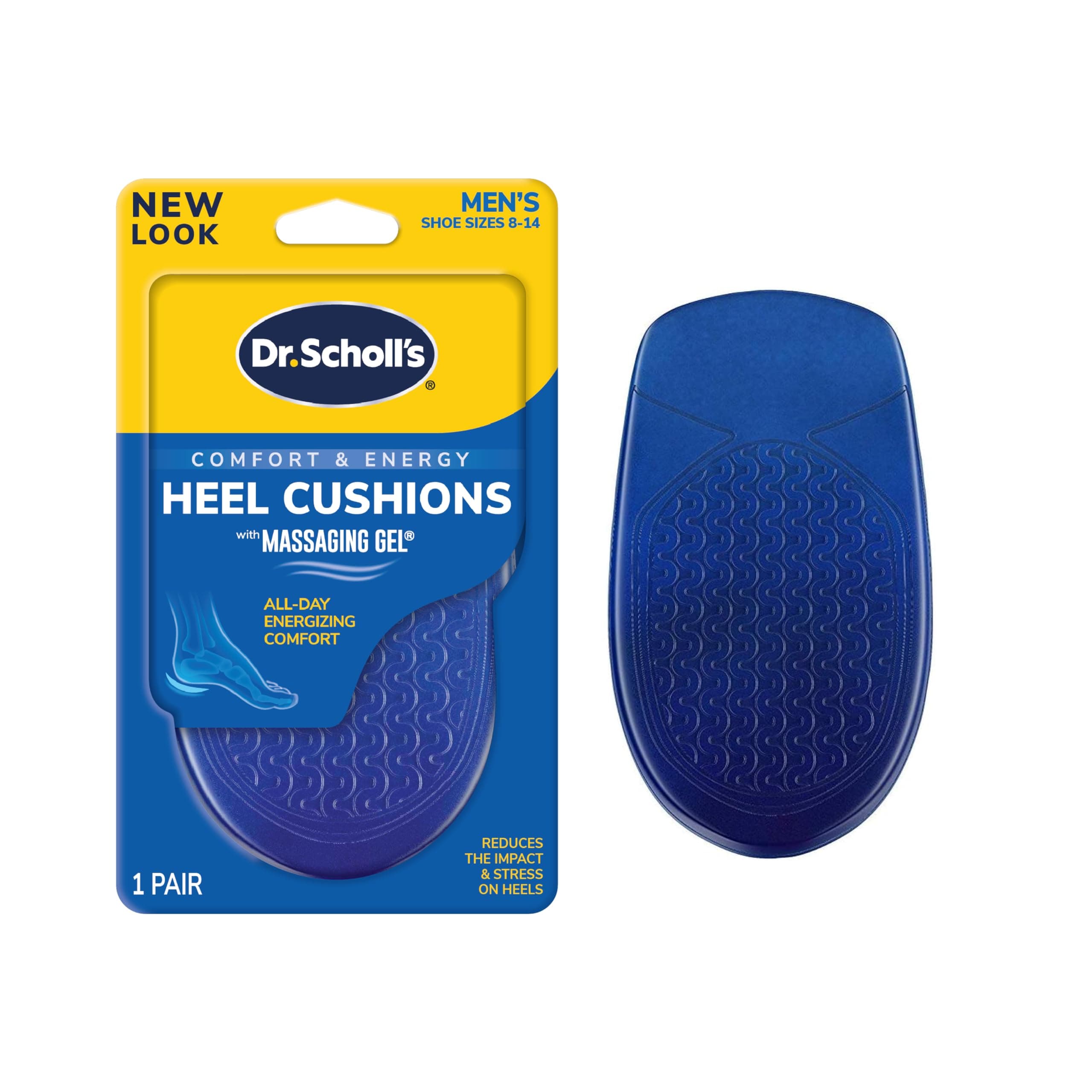 Dr. Scholl's Comfort Heel Cushions For Men,1 Pair,Size 8-13
