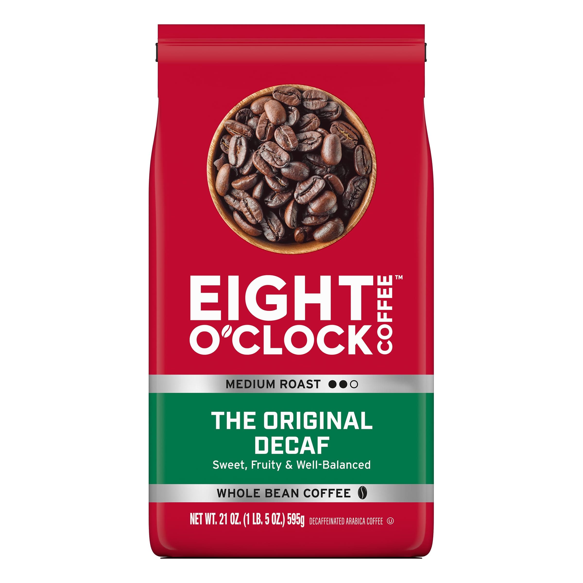 The Original Decaf Whole Bean Coffee, Medium Roast, 21 Ounce (Pack of 1) - Sweet, Fruity, Well Balanced