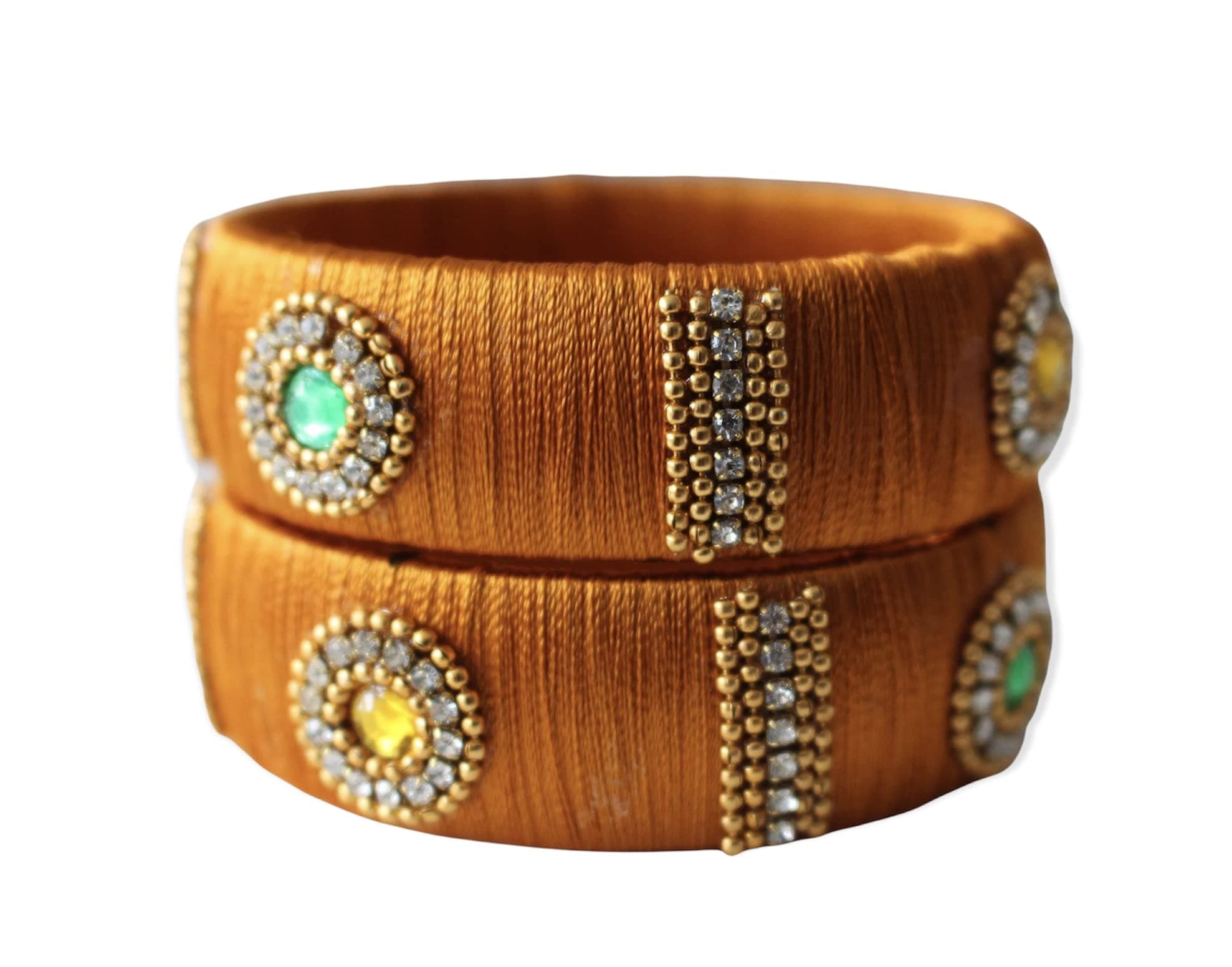HemasaHand Made Silk Thread Bangle Set For Women 2 * 6