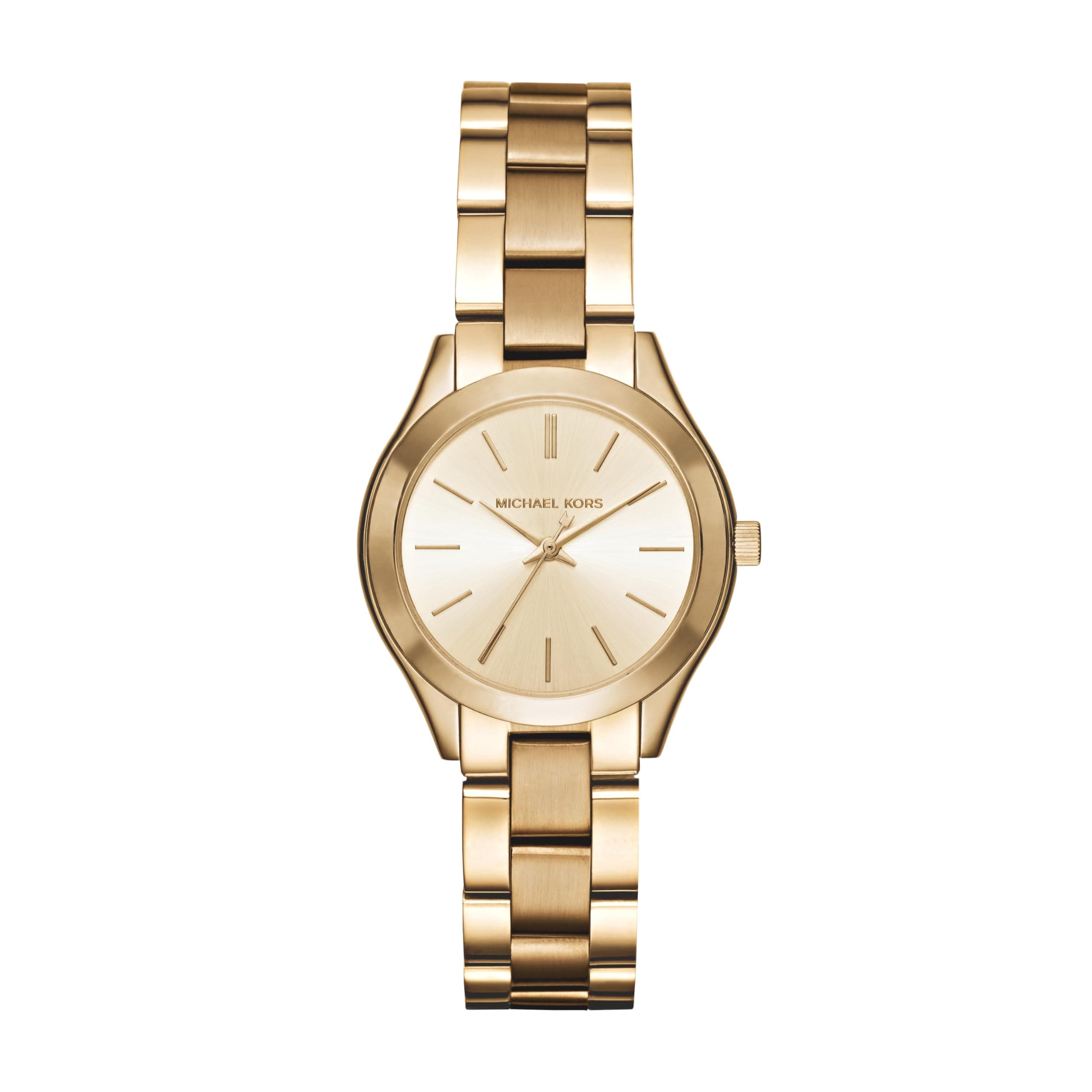 Slim Runway Watch for Women, 33mm Quartz Three Hand Movement with Stainless Steel Strap