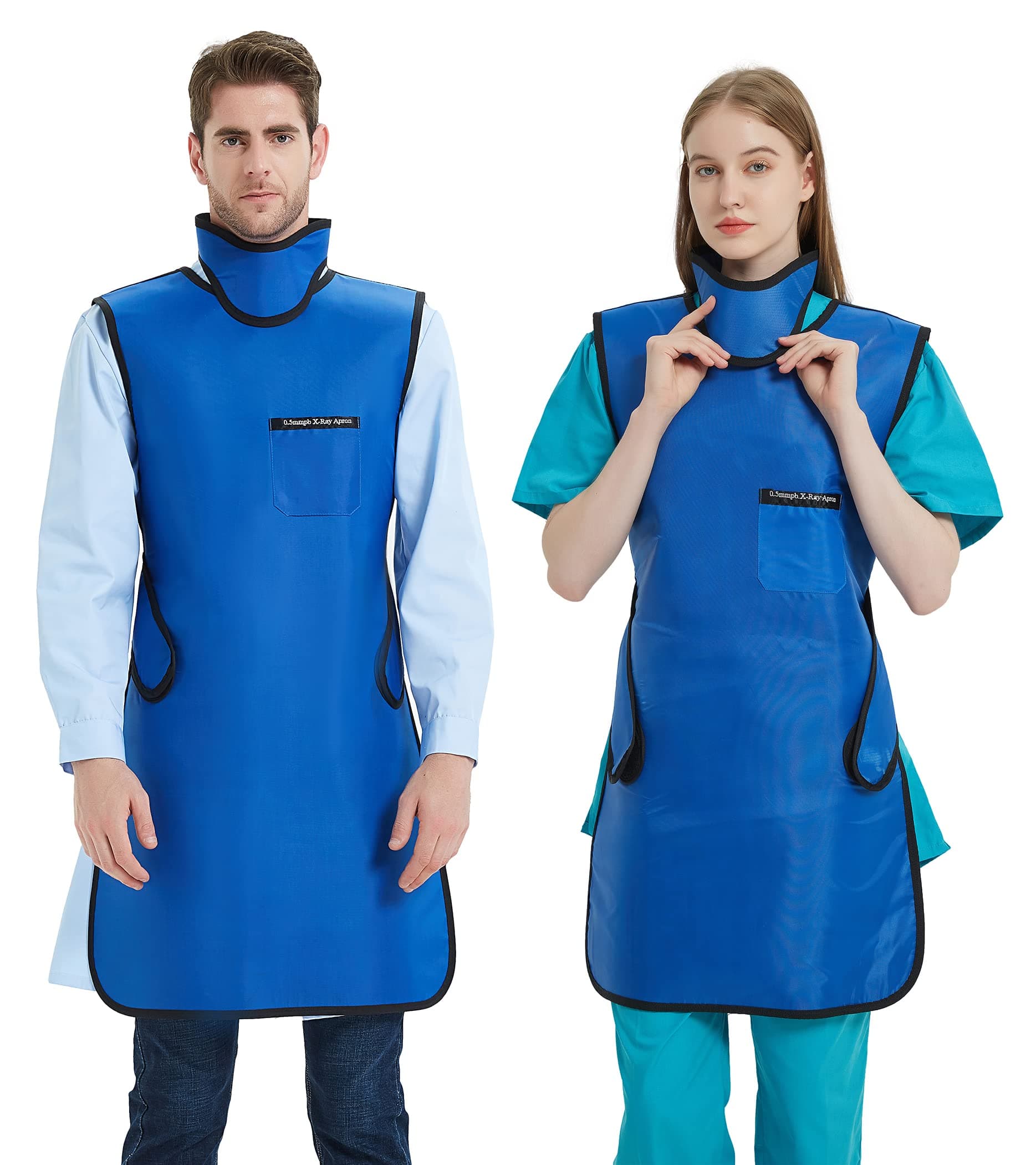 Upgrade 0.5mmpb Xray Lead Apron with Thyroid Shield Collar,Dental Lab Apron,Radiation Protection - Lightweight