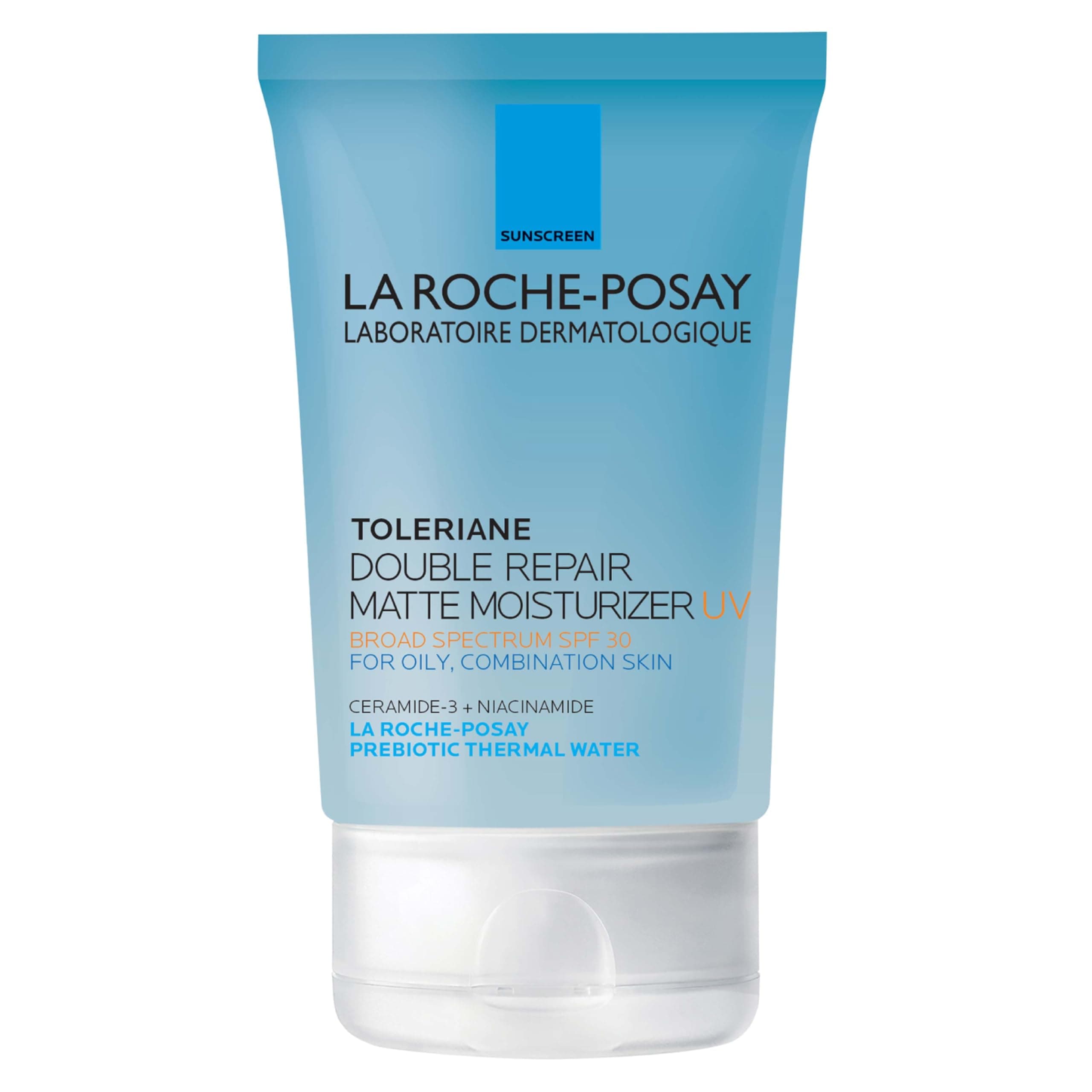La Roche-Posay Toleriane Double Repair Matte Moisturizer SPF 30, Lightweight Daily Face Moisturizer for Oily Skin & Combination Skin, With Niacinamide & Vitamin B3, Oil Free, Fragrance Free