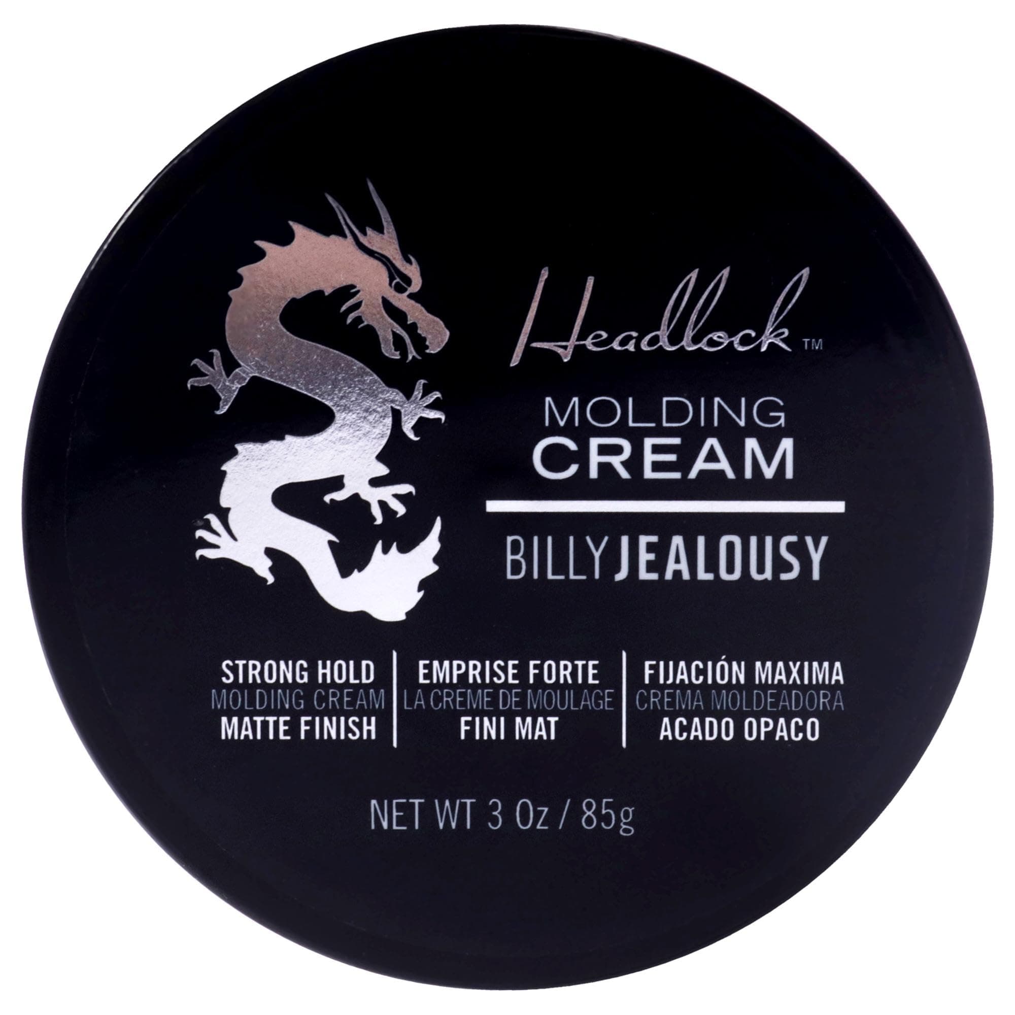 - Billy Jealousy Headlock Hair Molding Cream, Hair Styling Cream for Men with Strong All-Day Hold, Natural Matte Finish Styling Agent for All Lengths, 3 Ounce