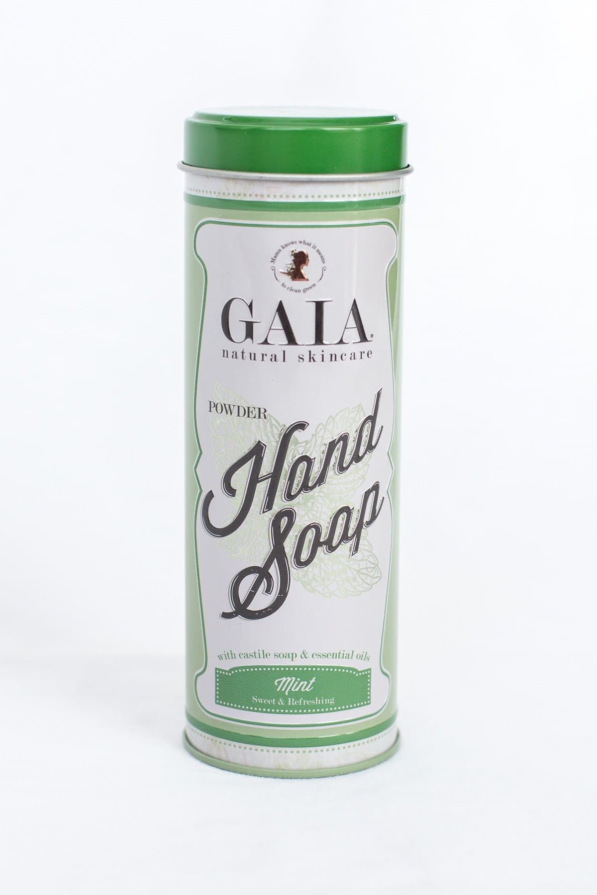 SIXNE Gaia Natural Cleaners Castile Powder Hand Soap with Essential Oil, Mint