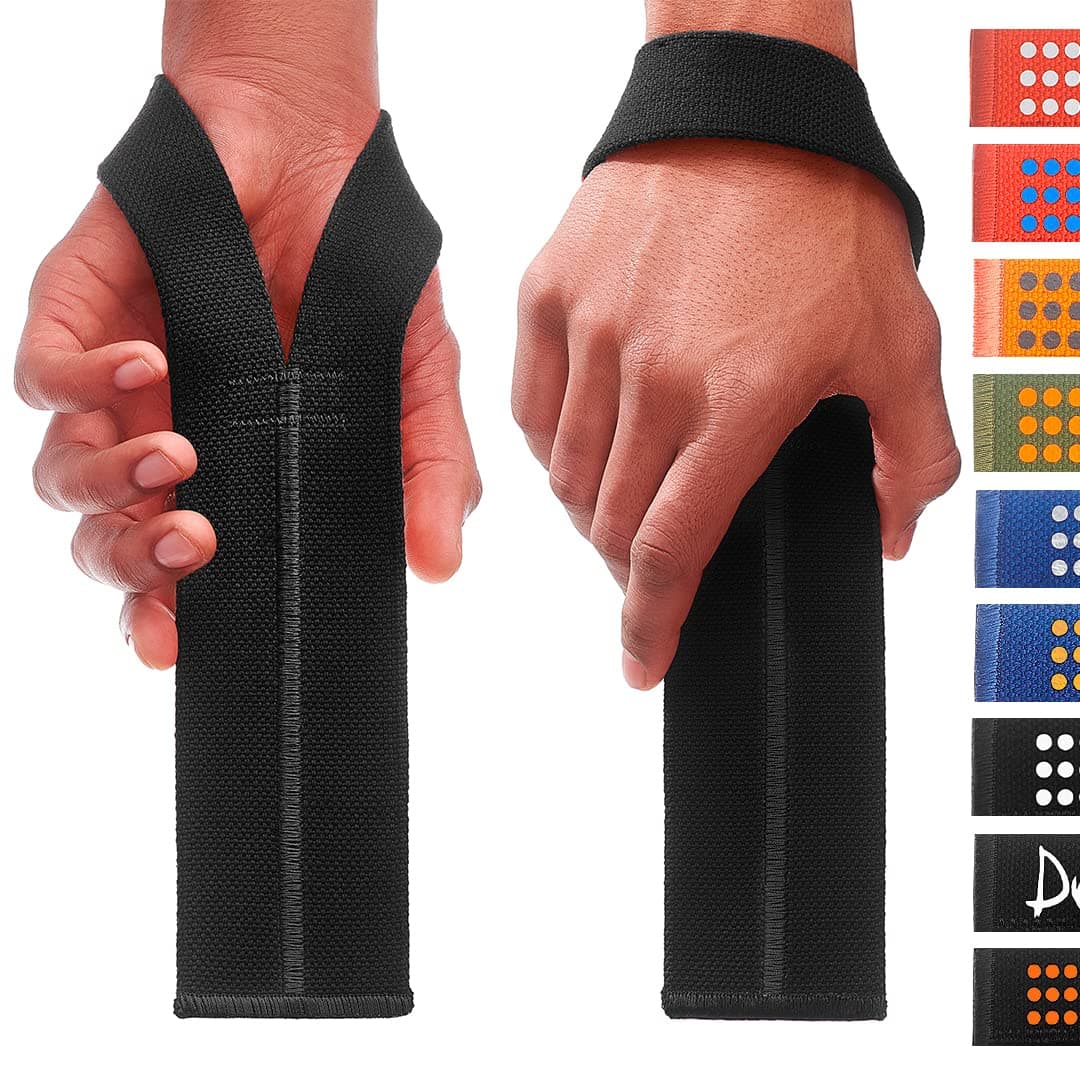 WARM BODY COLD MIND V1 Lifting Wrist Straps for Olympic Weightlifting, Rated at 660 lb, for Weight Lifting Bodybuilding Powerlifting Deadlift Gym Fitness Crossfit, Hand Grips, Heavy Duty