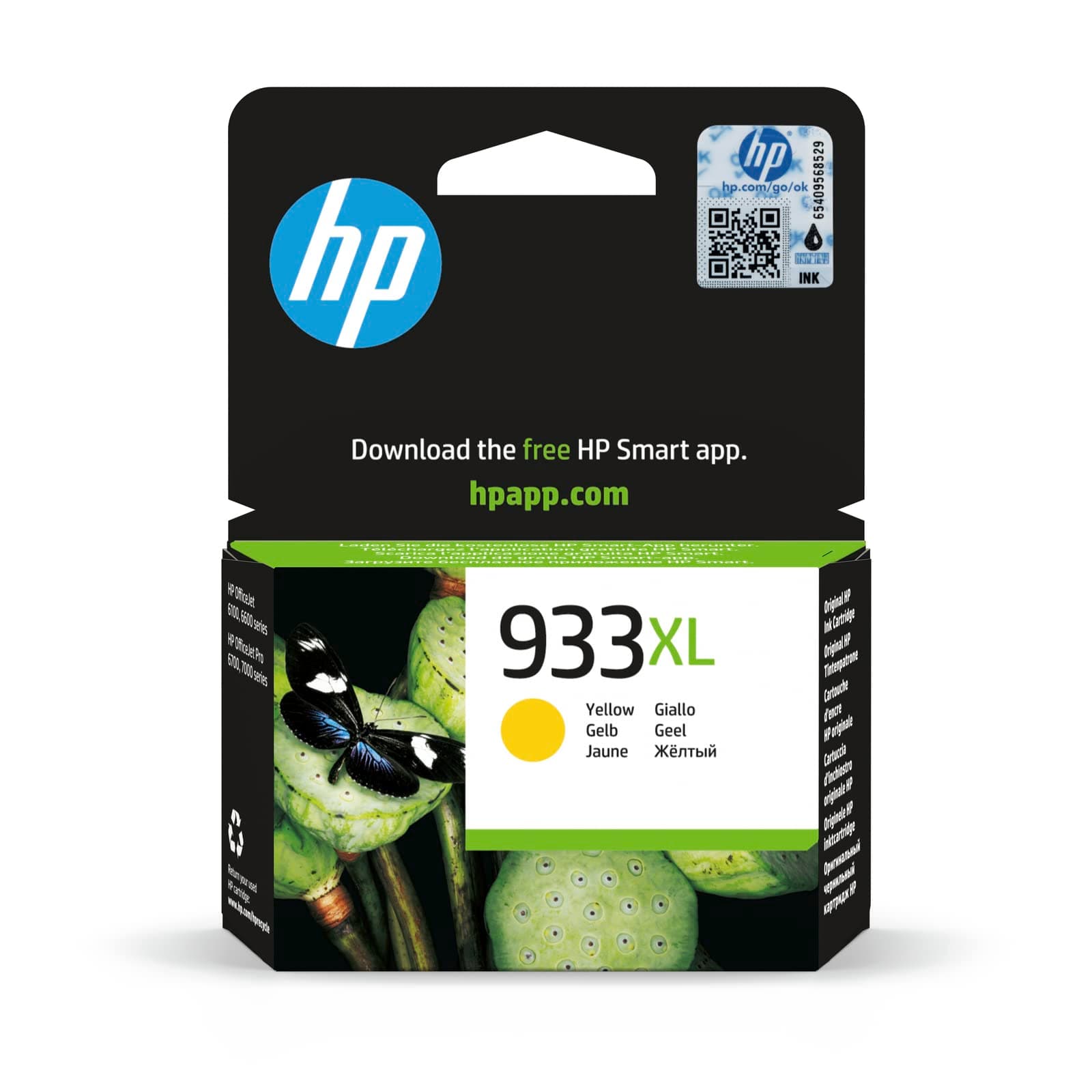 HP CN056AE 933XL High Yield Original Ink Cartridge, Yellow, Single Pack