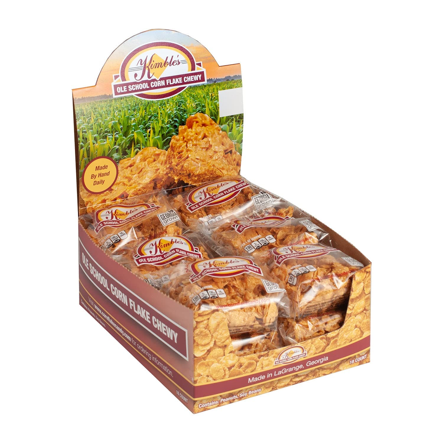 Kimble's Ole School Corn Flake Chewy with Creamy Peanut Butter, 3 Ounces (18 Count)