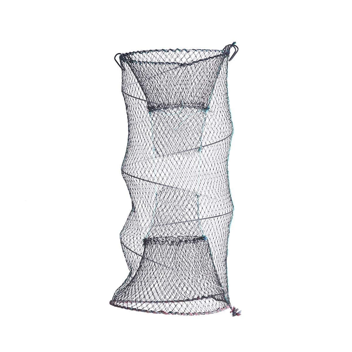 Portable Fishing Landing Net Network Foldable Baitcast Mesh Trap for Fish, Lobster, Prawn, Minnow, Crayfish, Crab, Shrimp (30x60cm)