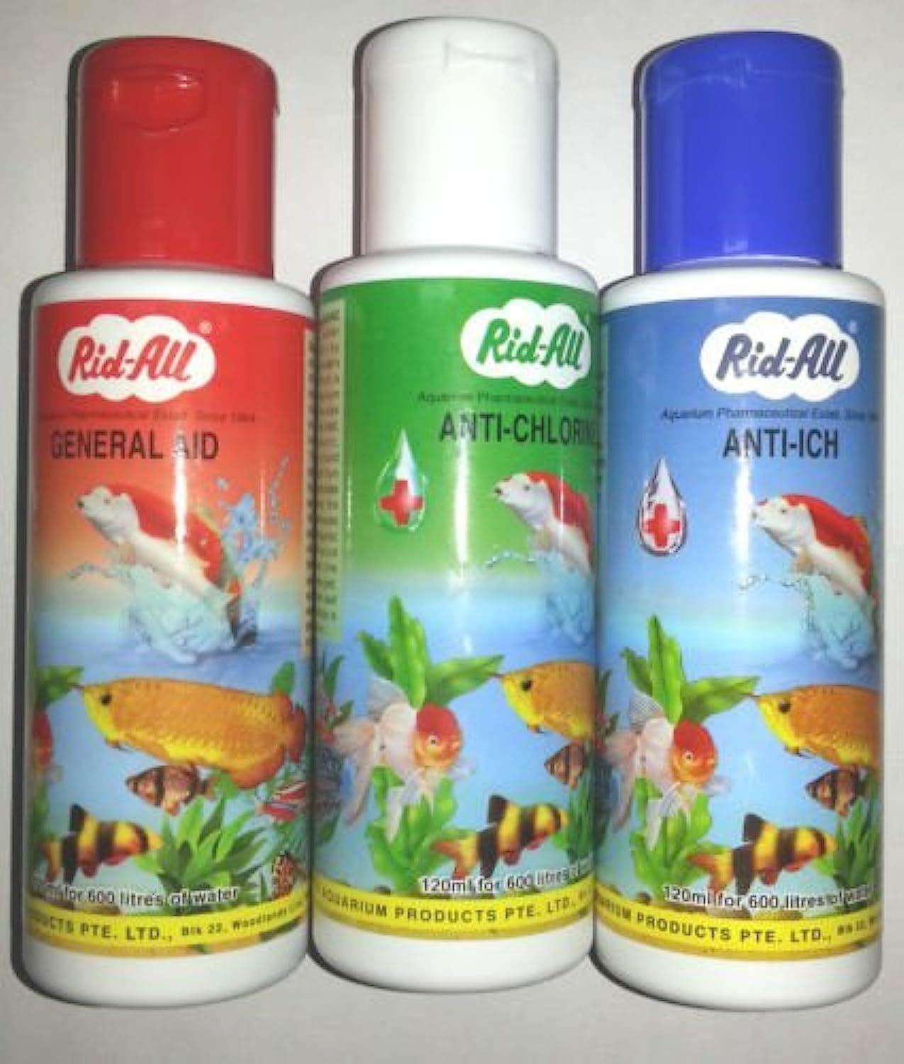 3 in 1 Fish Medicine Pack 120Ml Each (Anti Chlorine, Anti Ich, General Aid)