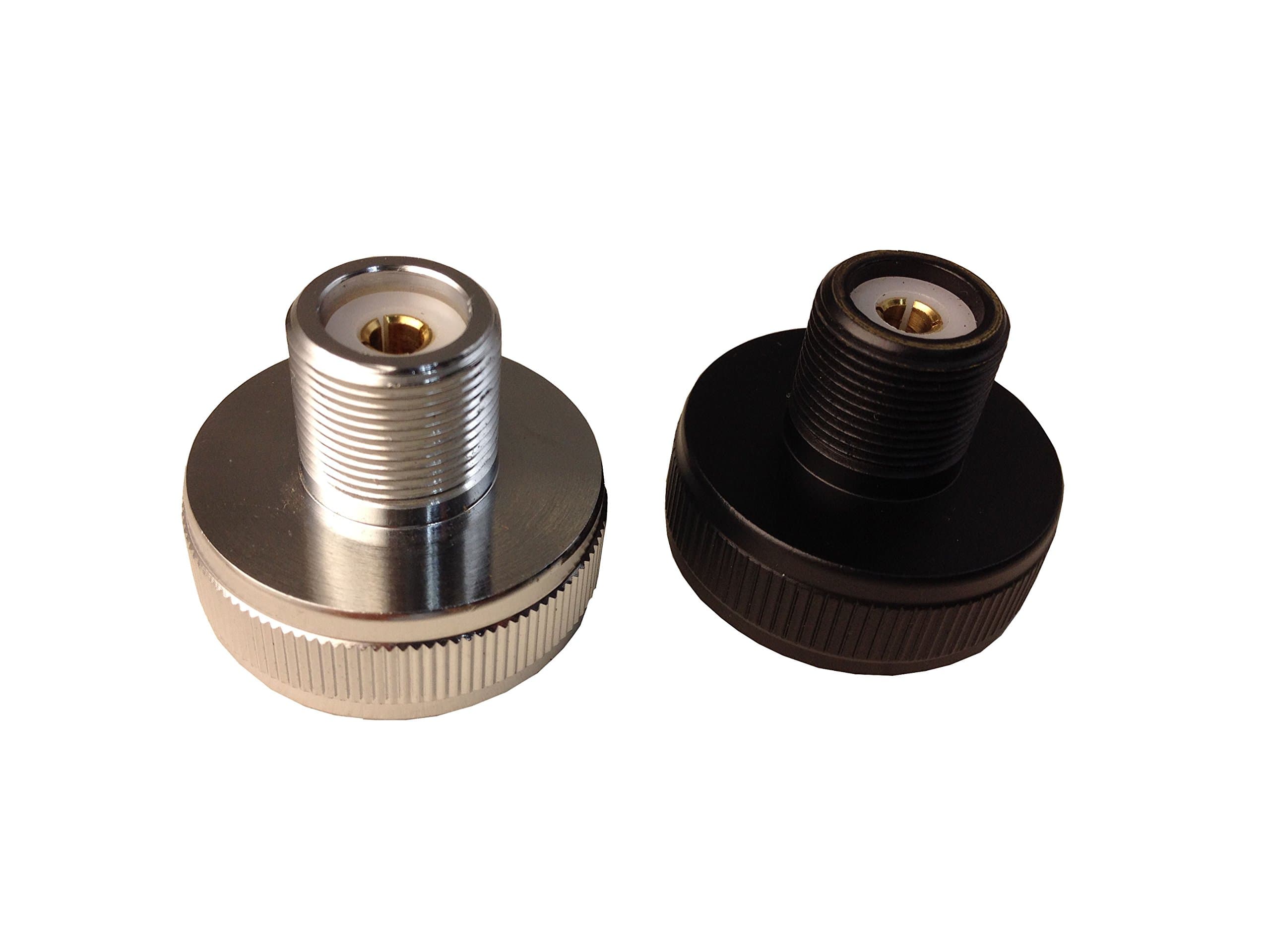 TW-NMO to UHF Female (SO-239) Mobile Antenna Adaptor (2 Packs) One is White Adaptor Connector and Another one is Black Color Adaptor Connector Uses Metric Thread Specifications
