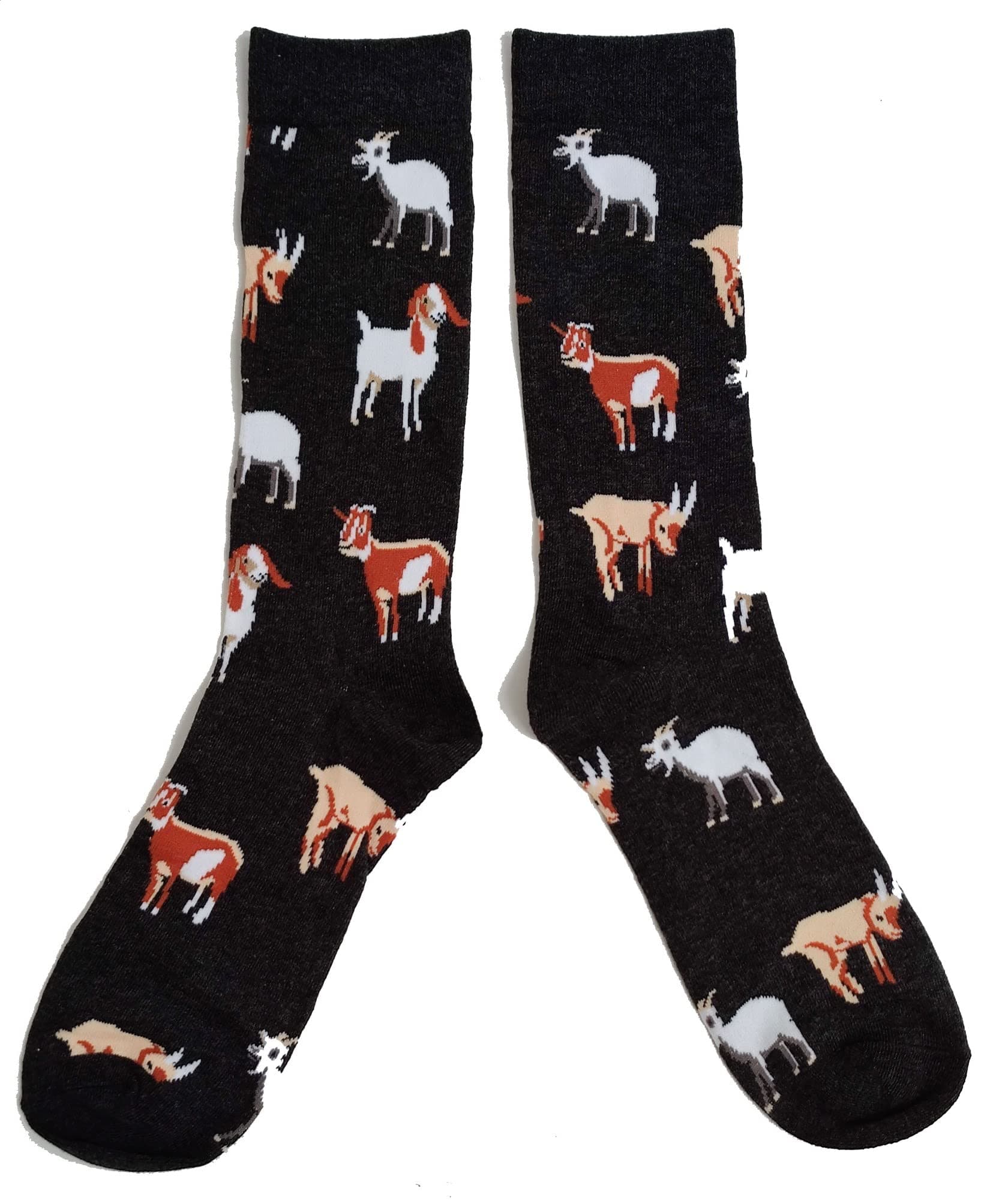 Mens Charcoal Grey Trip Of Happy Goats Socks 6-10 UK / 39-44 Eur / 7-11 US
