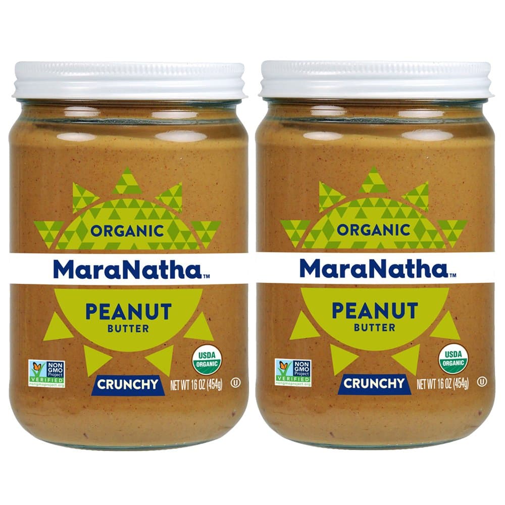 MaraNatha No-Stir Organic Crunchy Peanut Butter (2 Pack) (Packaging May Vary)