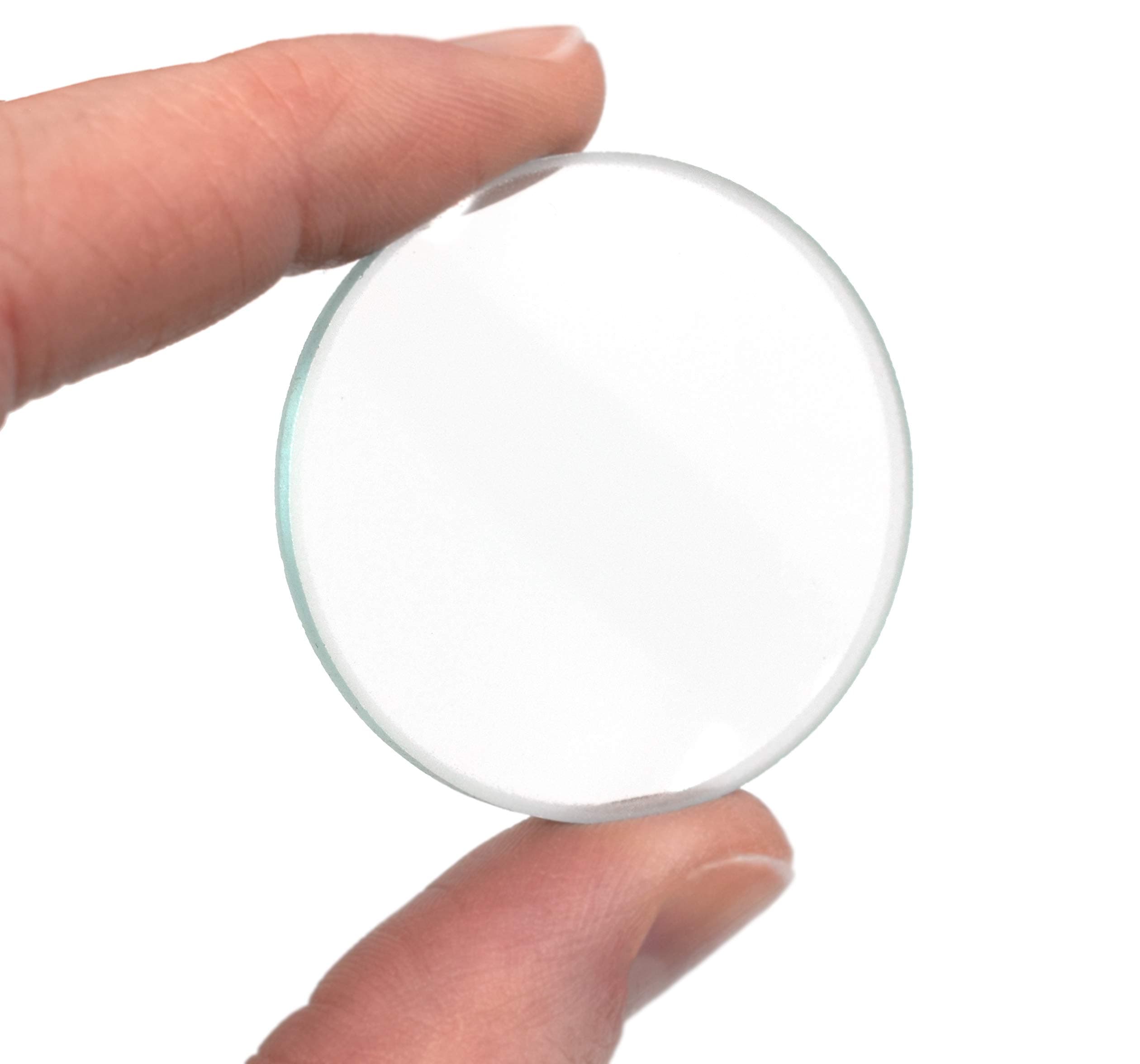 Double Convex Lens, 50mm Focal Length, 1.5" (38mm) Diameter - Spherical, Optically Worked Glass Lens - Ground Edges, Polished - Great for Physics Classrooms - Eisco Labs