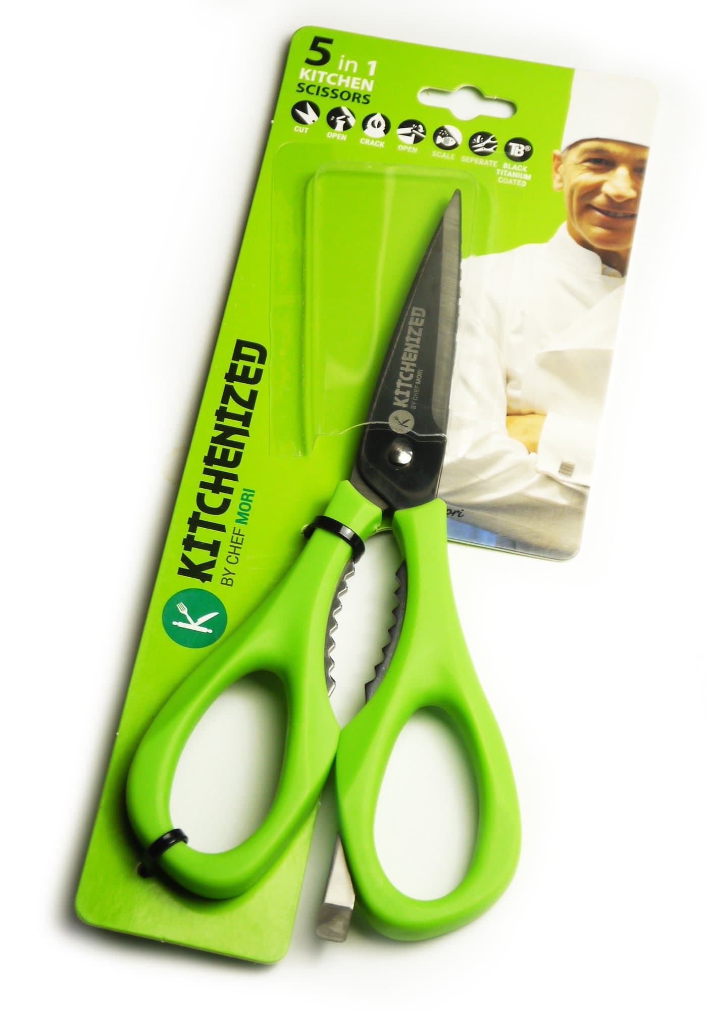 Kitchenized Heavy Duty Kitchen Shears and Multi Purpose Kitchen Scissors by Chef Mori. Multi-Purpose Utility Scissors for Chicken, Poultry, Fish, Meat, Vegetables, Herbs, and BBQ’s