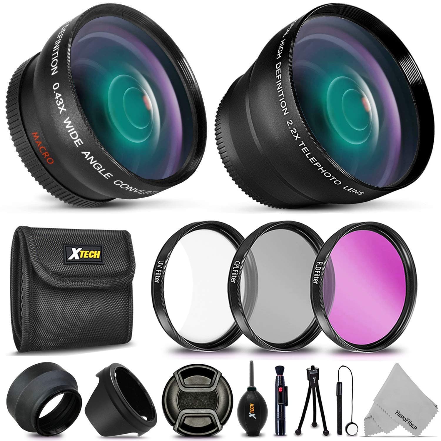 Canon EOS Rebel Accessory Kit - 58mm Lens Filter Set for T7i, T6i, T6S, T5i, T5, T4i, T3i, T3, T2i, EOS 80D, 70D, 77D, 60D, 5D, 5D Mark III, 1200D, 1100D, 100D, SL1, M3, M2, M, Xsi, XTi, XT