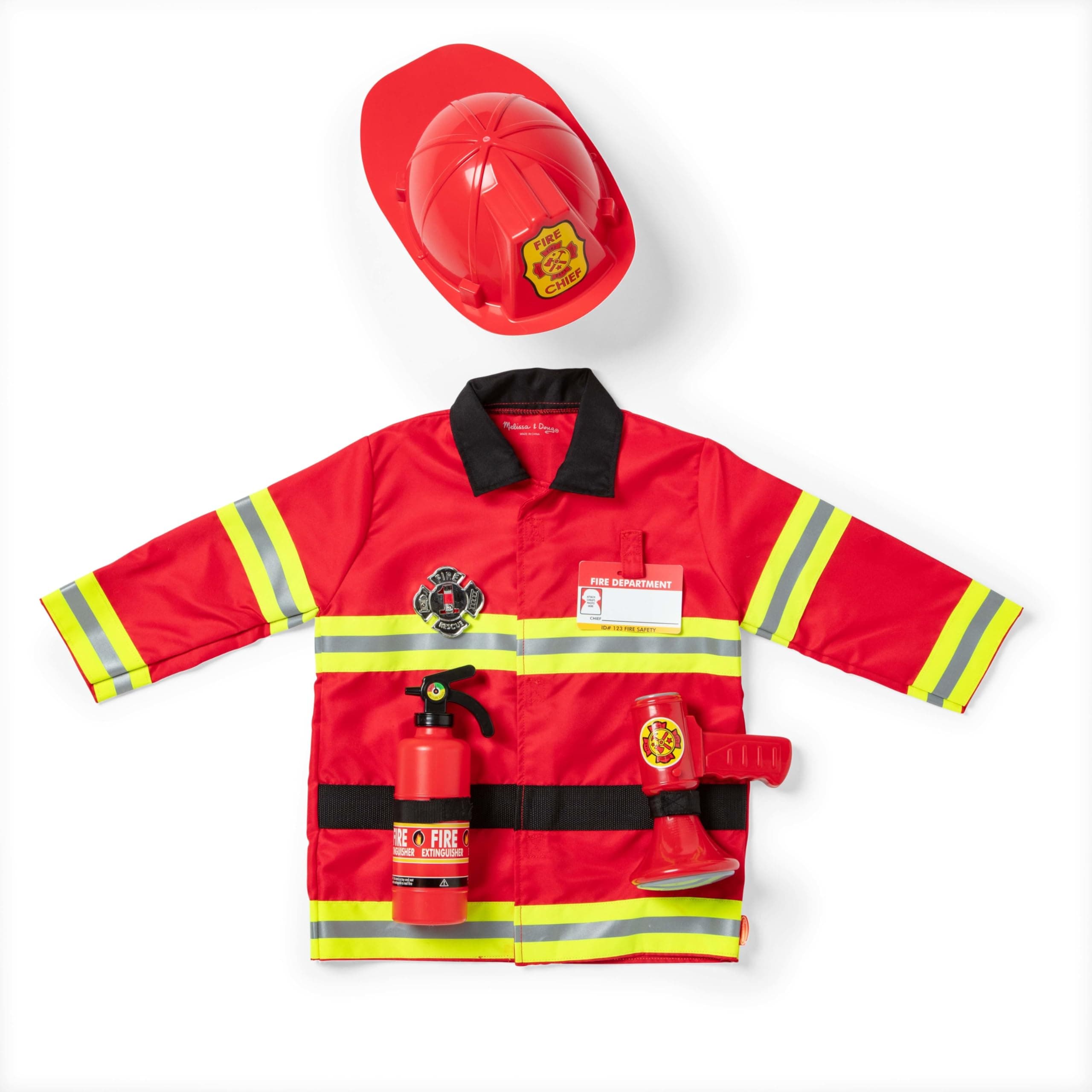 Melissa & Doug Fire Chief Role Play Costume Dress-Up Set- FFP