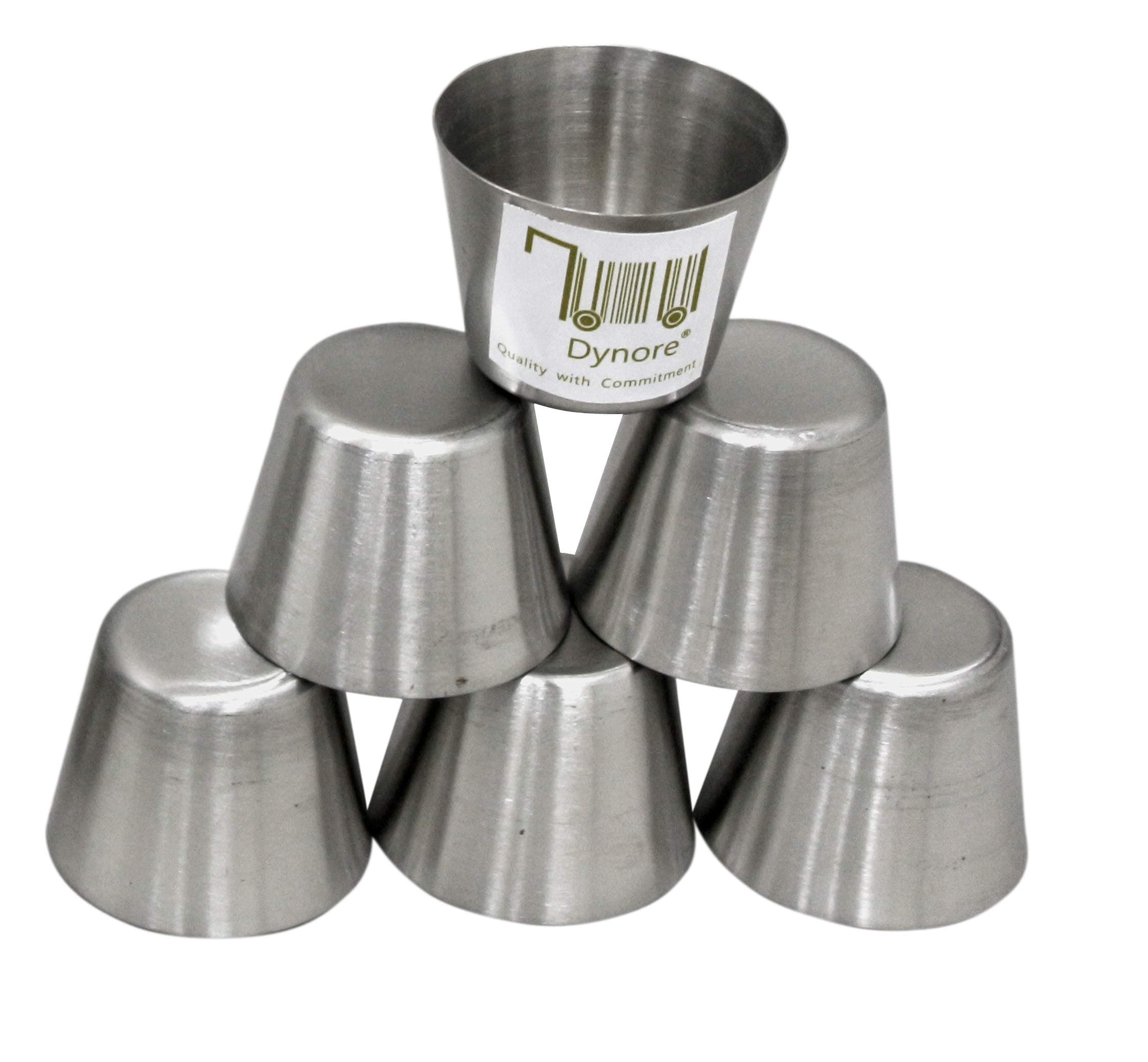 Stainless Steel Set of 6 Shot Glass 30 Ml
