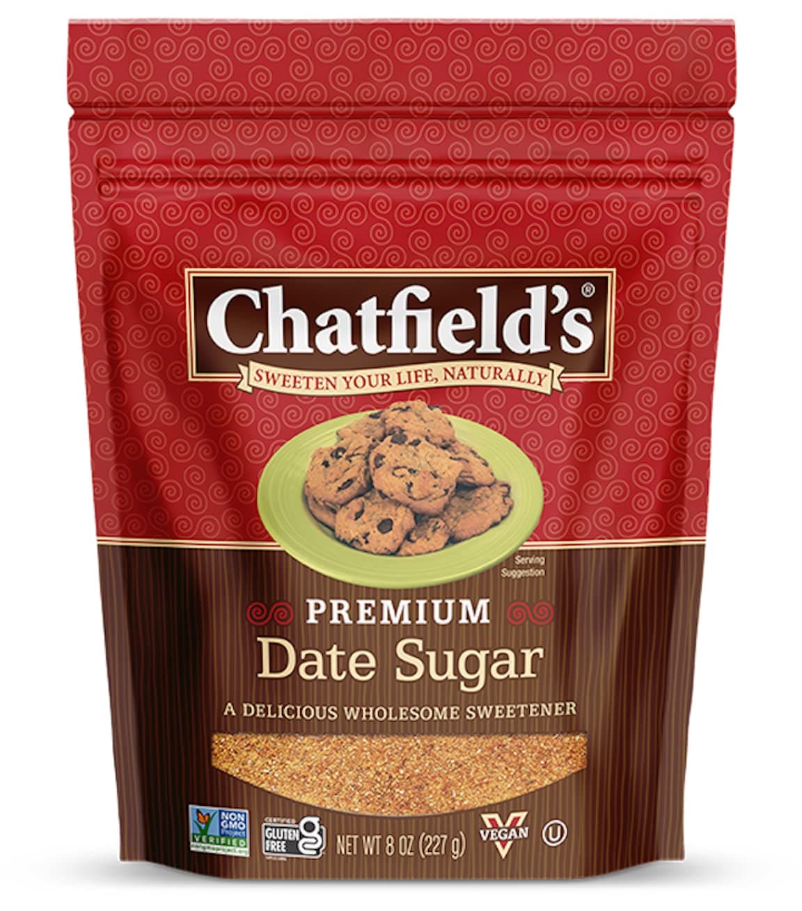 Chatfield's Granulated Date Sugar Raw - Sugar Substitute for Kosher, Vegan and Gluten Free (Pack of 1)
