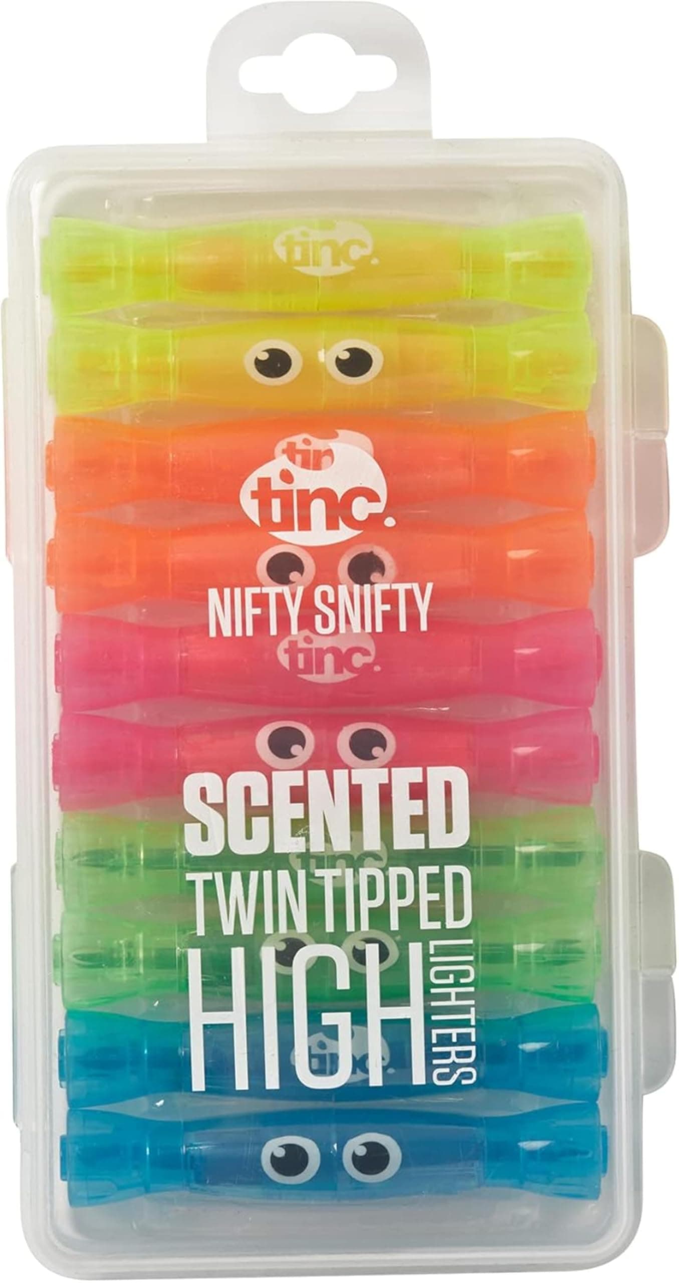 Nifty Snifty Double-Tipped Scented Highlighter Pens for Kids | for use at School and on Homework - A Range of 10 Colours with a Fruity Fragrance | for Girls and Boys | Pack of 10, NISNDTMU