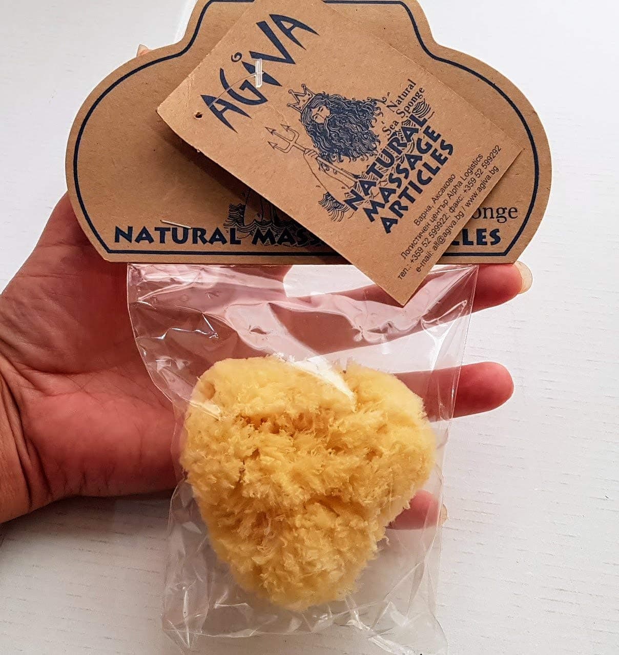 Agiva Marine Small Sponge for Bath 100% Natural Skin Care