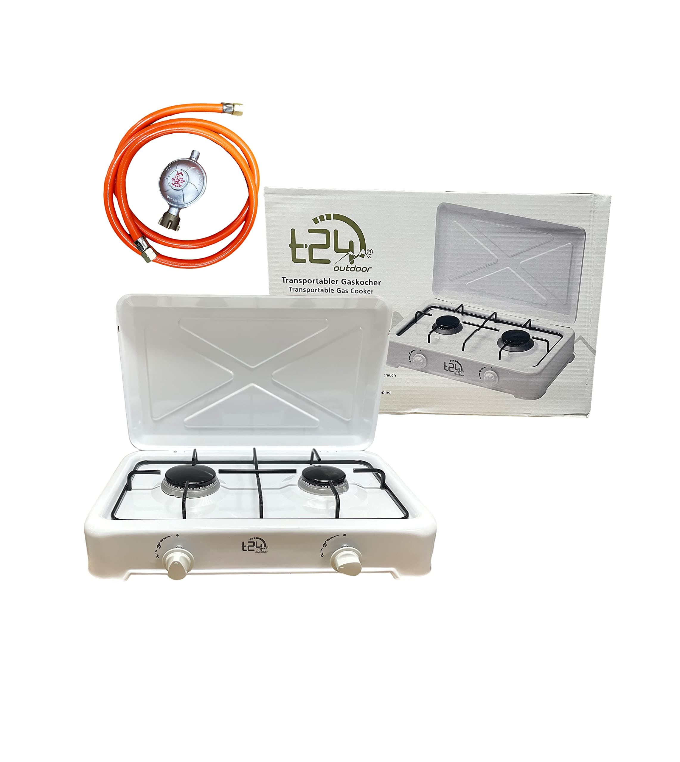 Rsonic Portable 2-Flame Gas Table Top Cooker with Lid RS 3006