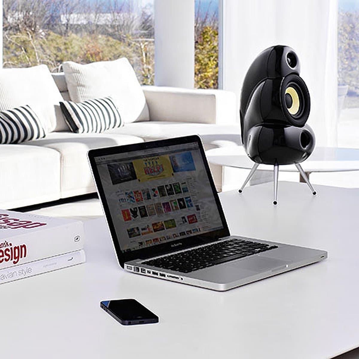 Scandyna Wireless Bluetooth Small PodSpeakers with iPhone and iPod Stream - Black