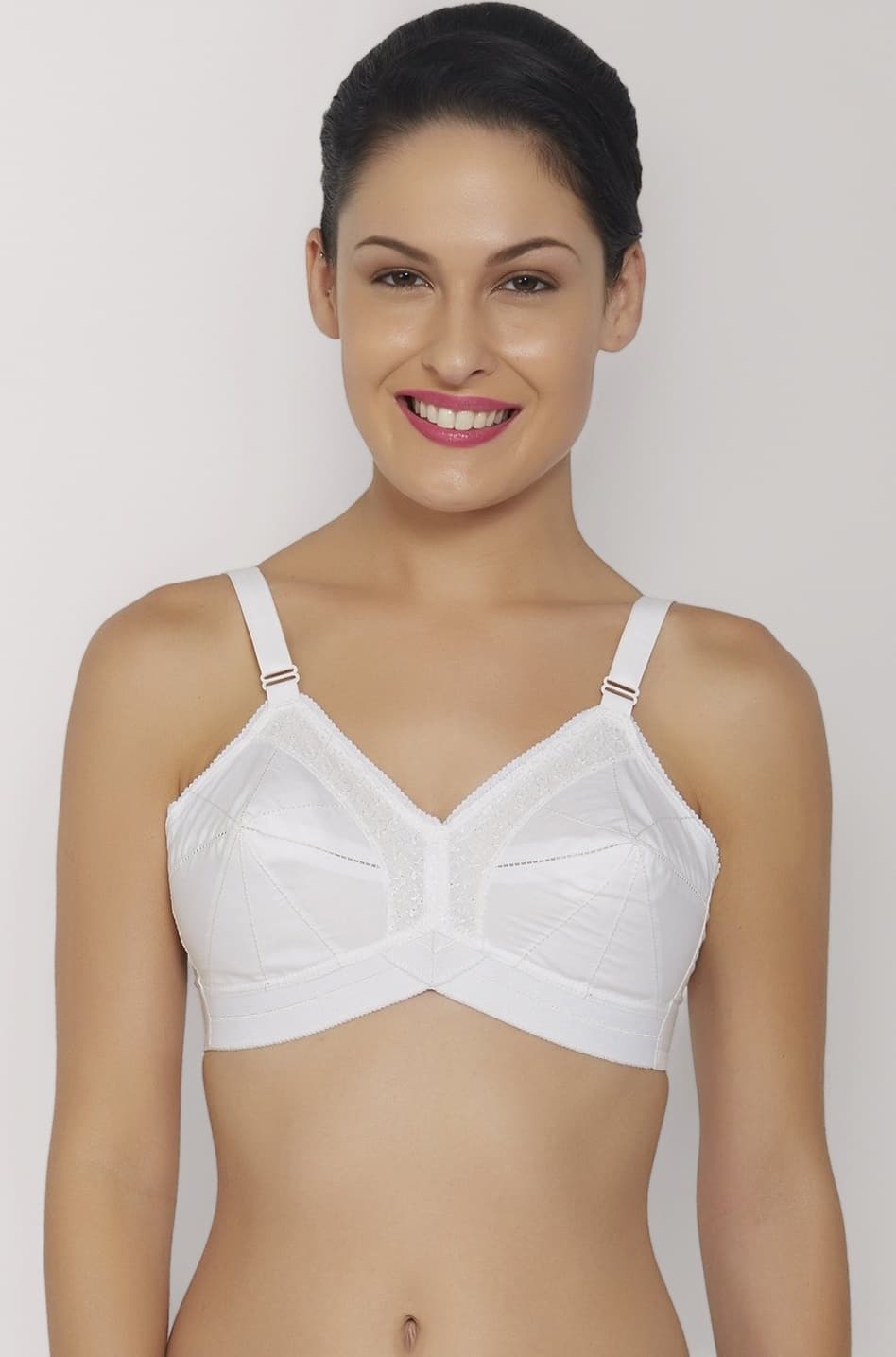 Libertina - Dolcevita Cotton Straps White Colour Non Padded Comfortable, Skin Friendly Regular Women Cotton Bra Pack of 1 - dolcevitacsWhite