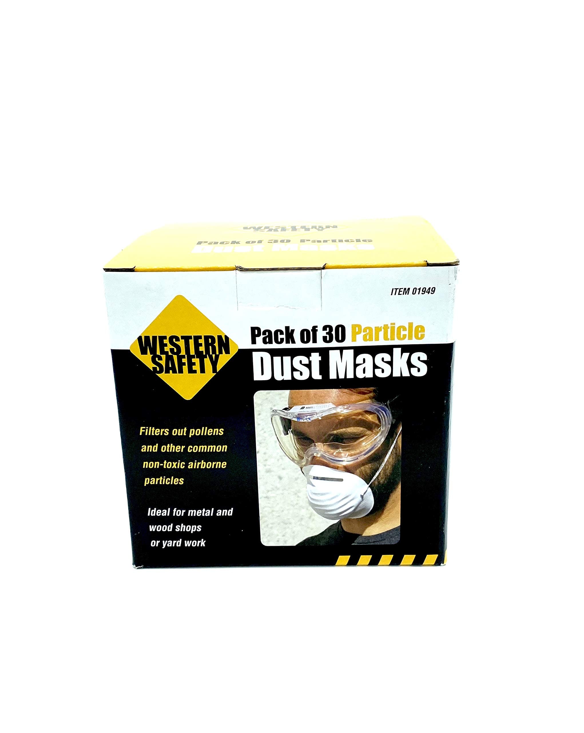 Pack of 30 Dust Masks with Metal Nose Adjuster