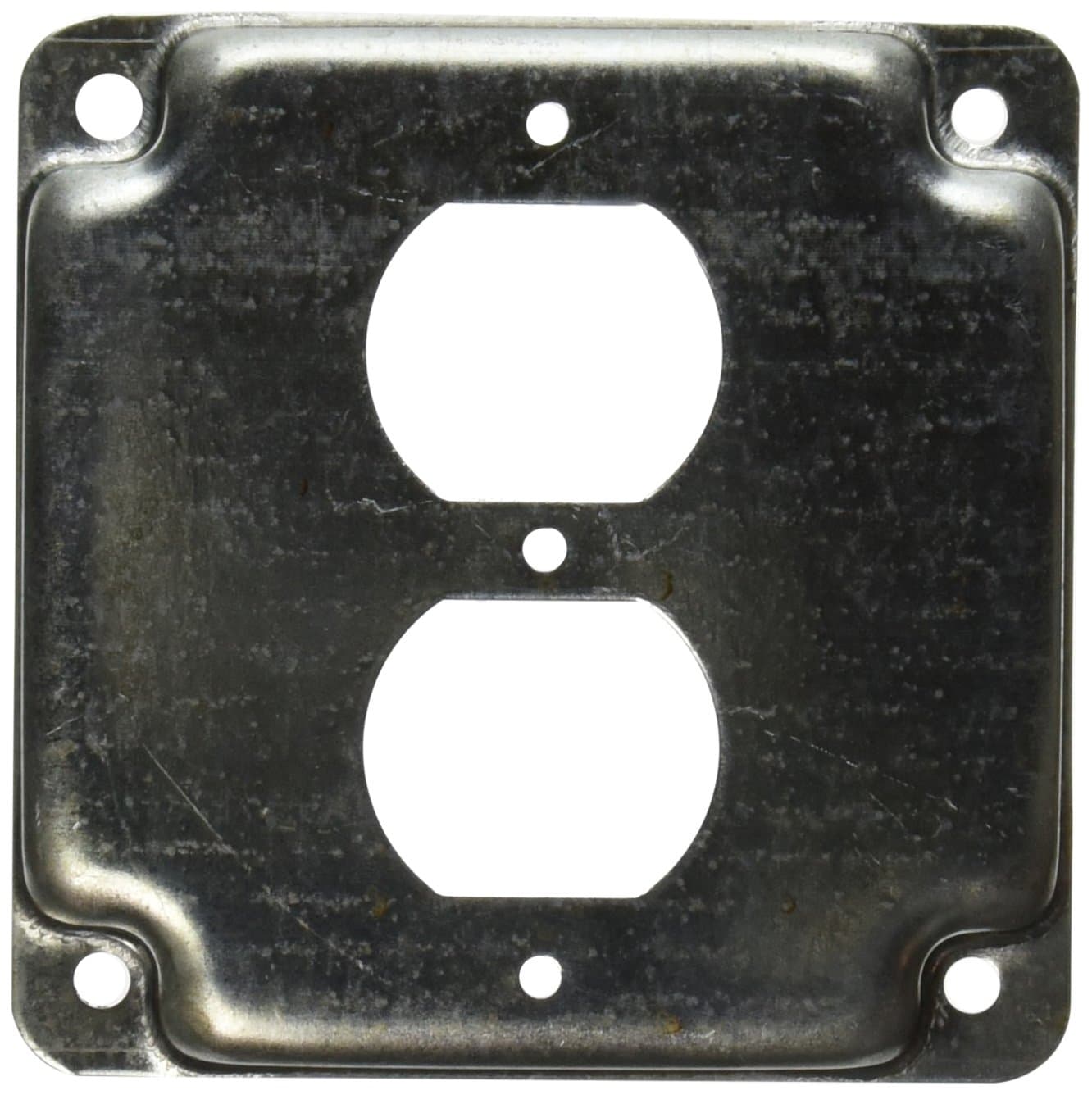 Hubbell RACO 902C 4" Square Duplex 1/2 Rise Cover, 4 in L X 4 in W X 1/2 in T