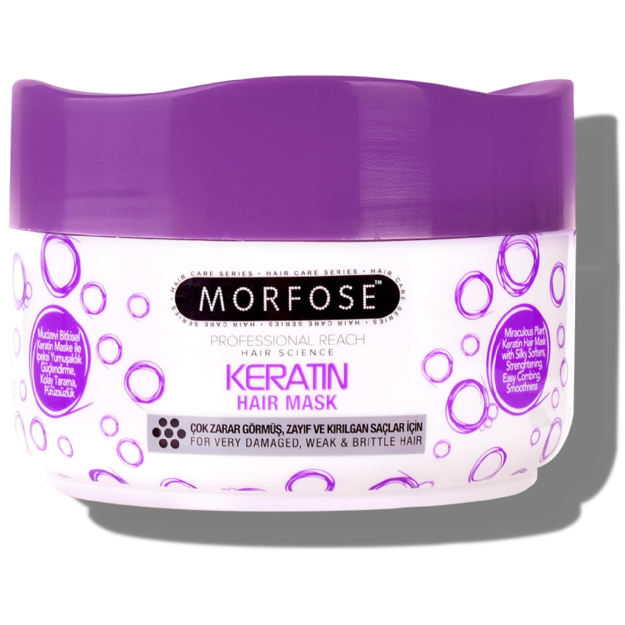 Keratin Hair Mask for Curls, Frizzy, Bleached Hair, Deep Conditioning with Improved Elasticity, 500ml