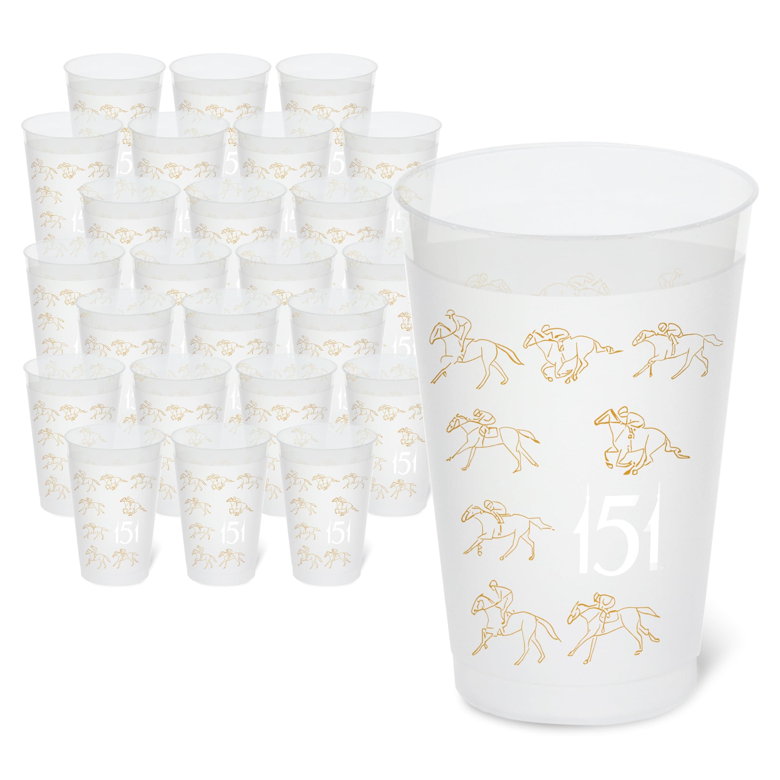 WestrickWestrick Kentucky Derby 151st Derby Decorations University Plastic Cups, Ideal Tailgate and Football Party Decorations, College Football Party Pack - 14 oz. Frosted Cups - 25 per Set