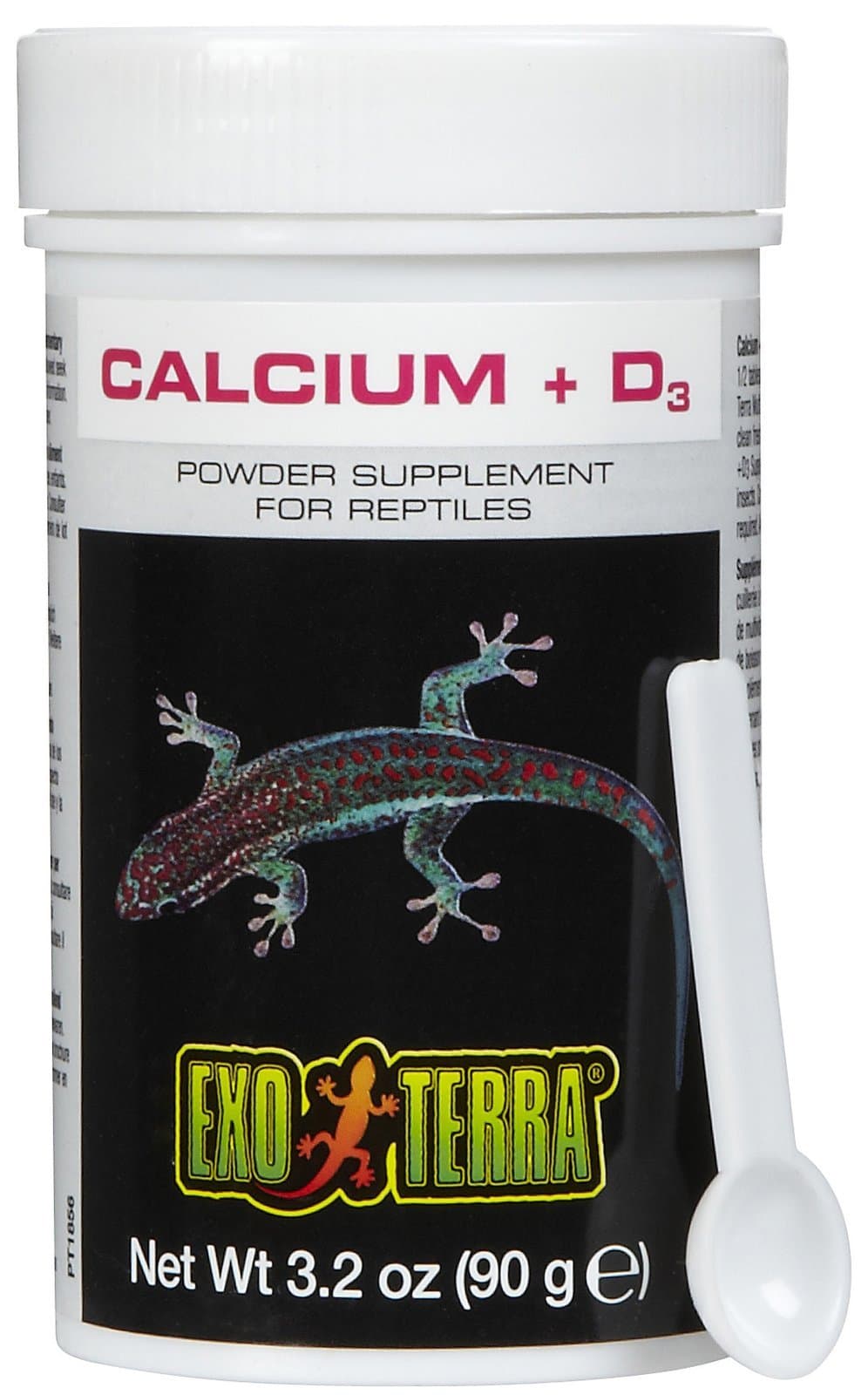 Exo Terra Calcium + D3 Powder: Ultra-fine, Phosphorus Free Formula Boosts Bone Health & Calcium Absorption Ideal for Insects, Fruits & Veggies 3.2 oz.