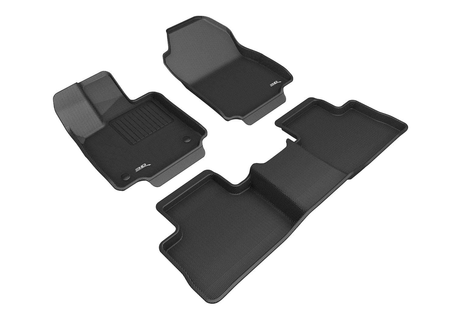 3D MAXpider Custom Fit Kagu Floor Mat (Black) Compatible with Toyota RAV4 Gasoline 2019-2024 - Full Set