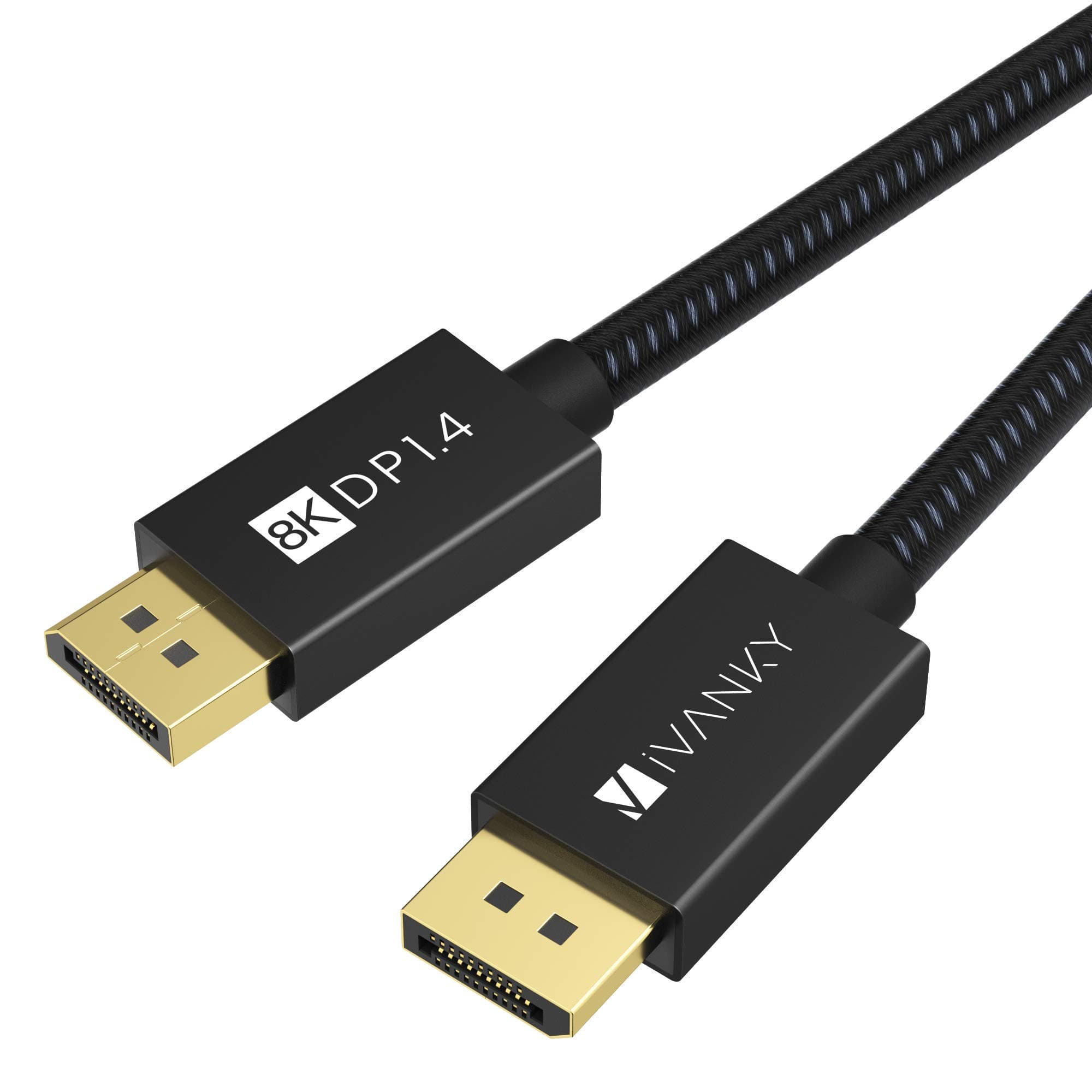 iVANKY 8K DP Cable DisplayPort Cable 1.4【VESA Certified】1M DisplayPort Cable Gaming Monitor Cable DP to DP 8K@60Hz/4K@144Hz 32.4Gbps HDR HDCP2.2 Support Nylon Braided Durable High-Speed PC PS4 PS5