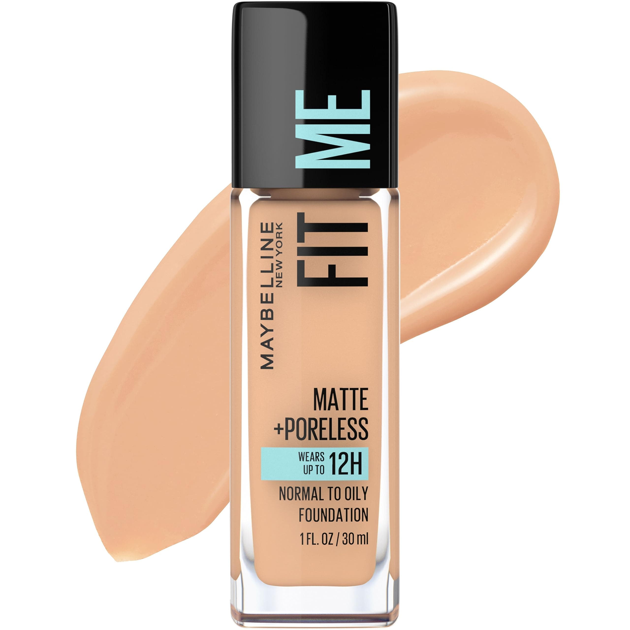 Maybelline New York Fit Me Matte + Poreless Liquid Oil Free Foundation Makeup, 130 Buff Beige
