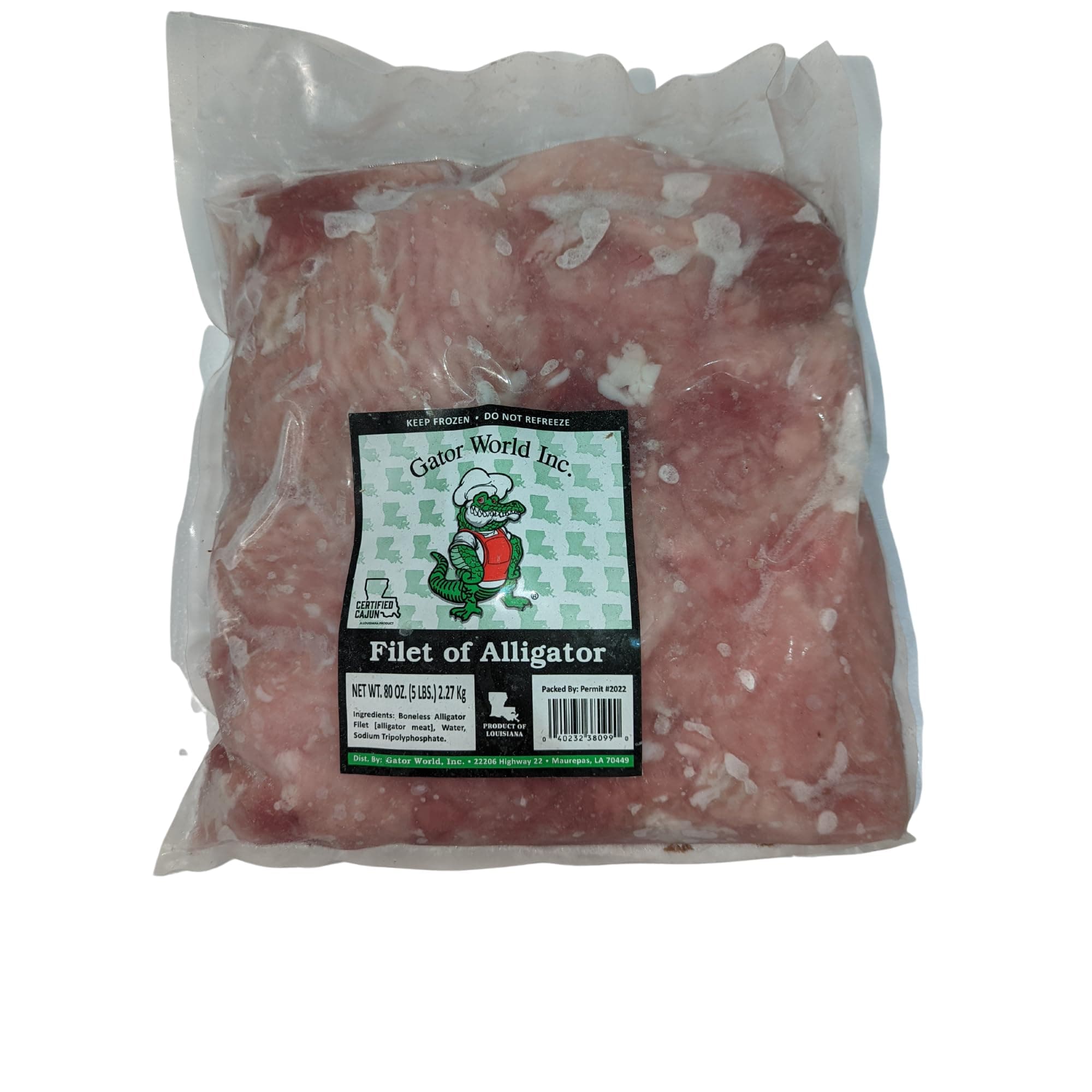 ワニの切り身 - 農場で育てられた - グリルや揚げ物に最適 - お気に入りのバターと調味料を加えるだけ - エキゾチックで風味豊かな肉 - 料理、パーティー、休日のごちそう、または特別なタッチを必要とする仕事のイベントに最適 - ワニの切り身の驚異的な圧力で集まりを盛り上げましょう (5ポンド(1個パック)