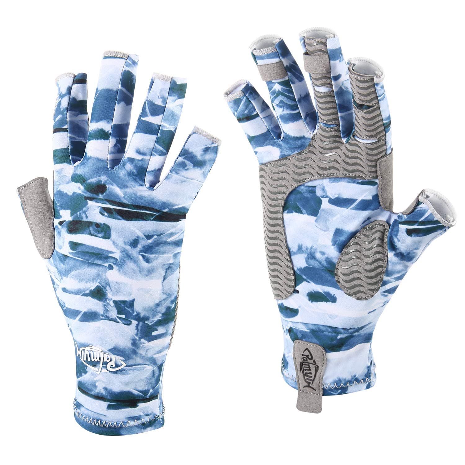 Palmyth UV Protection Fishing Fingerless Gloves UPF50+ Sun Gloves Men Women for Kayaking, Hiking, Paddling, Driving, Canoeing, Rowing