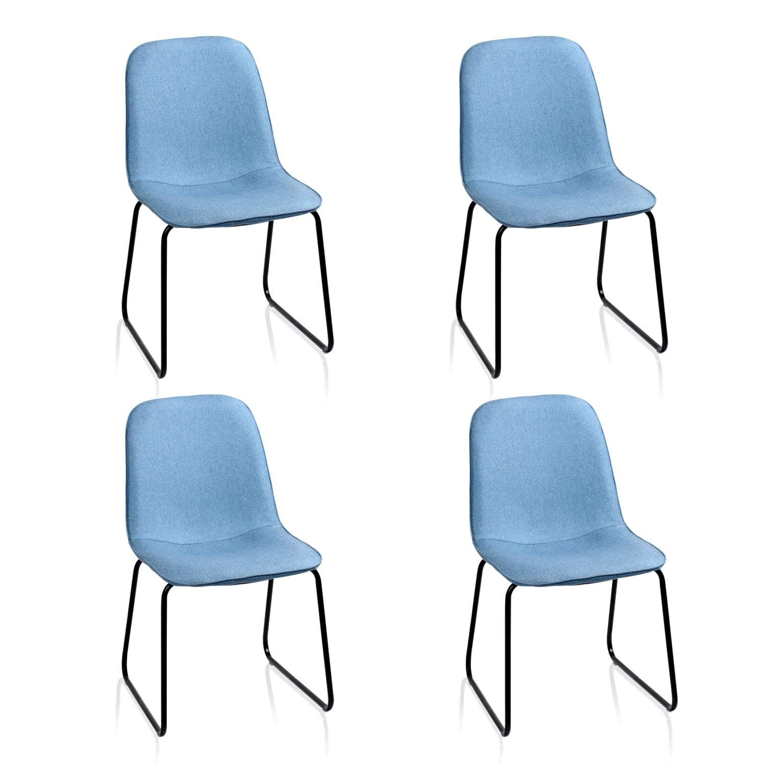 Set 4 Dining Chairs, Kitchen Retro Designed Dining Set for Modern Member Family