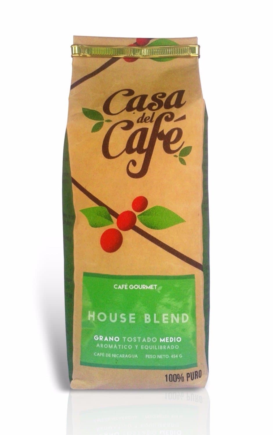Casa del Cafe Whole Coffee Beans, 16 Ounce Bag - from Nicaragua