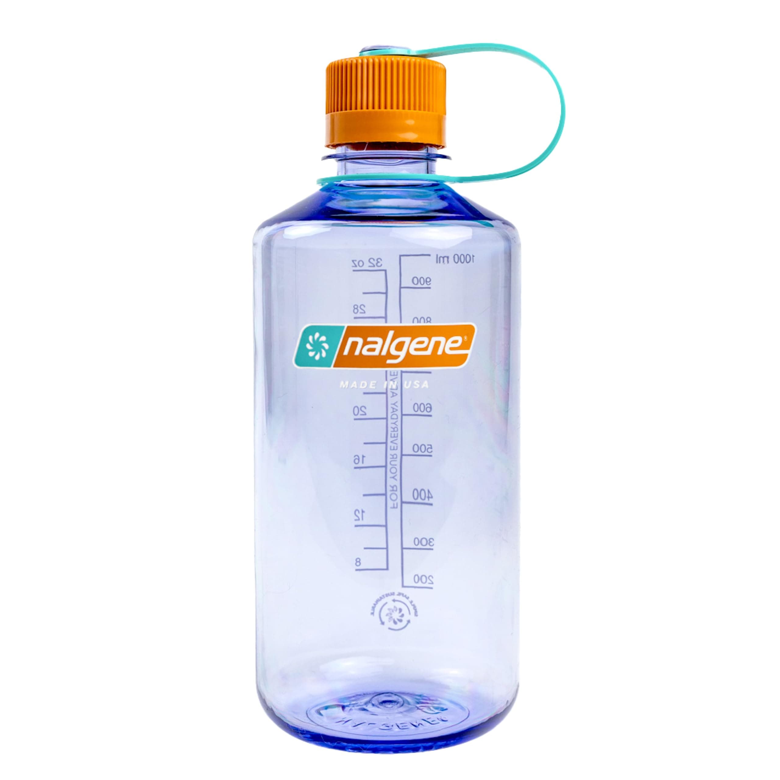 Nalgene Sustain Tritan BPA-Free Water Bottle Made with Material Derived from 50% Plastic Waste, 32 OZ, Narrow Mouth, Amethyst