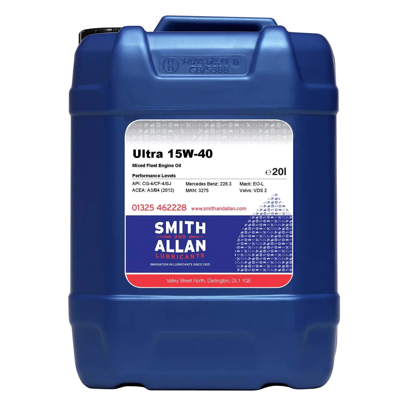 Ultra 15W-40 Engine Oil Petrol & Diesel Mixed Fleet 20 Litre 20L