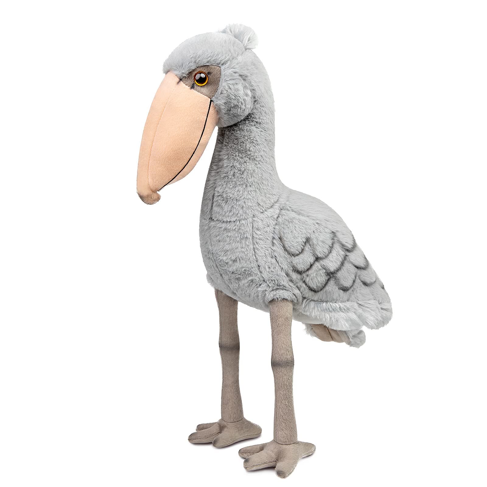 ZHONGXIN MADE Large Shoebill Plush Toy - Lifelike 18.5inch Stork Stuffed Animal, Cute Grey Shoebill Toy for Home Decoration, Unique Plush Gift Collection for Kids