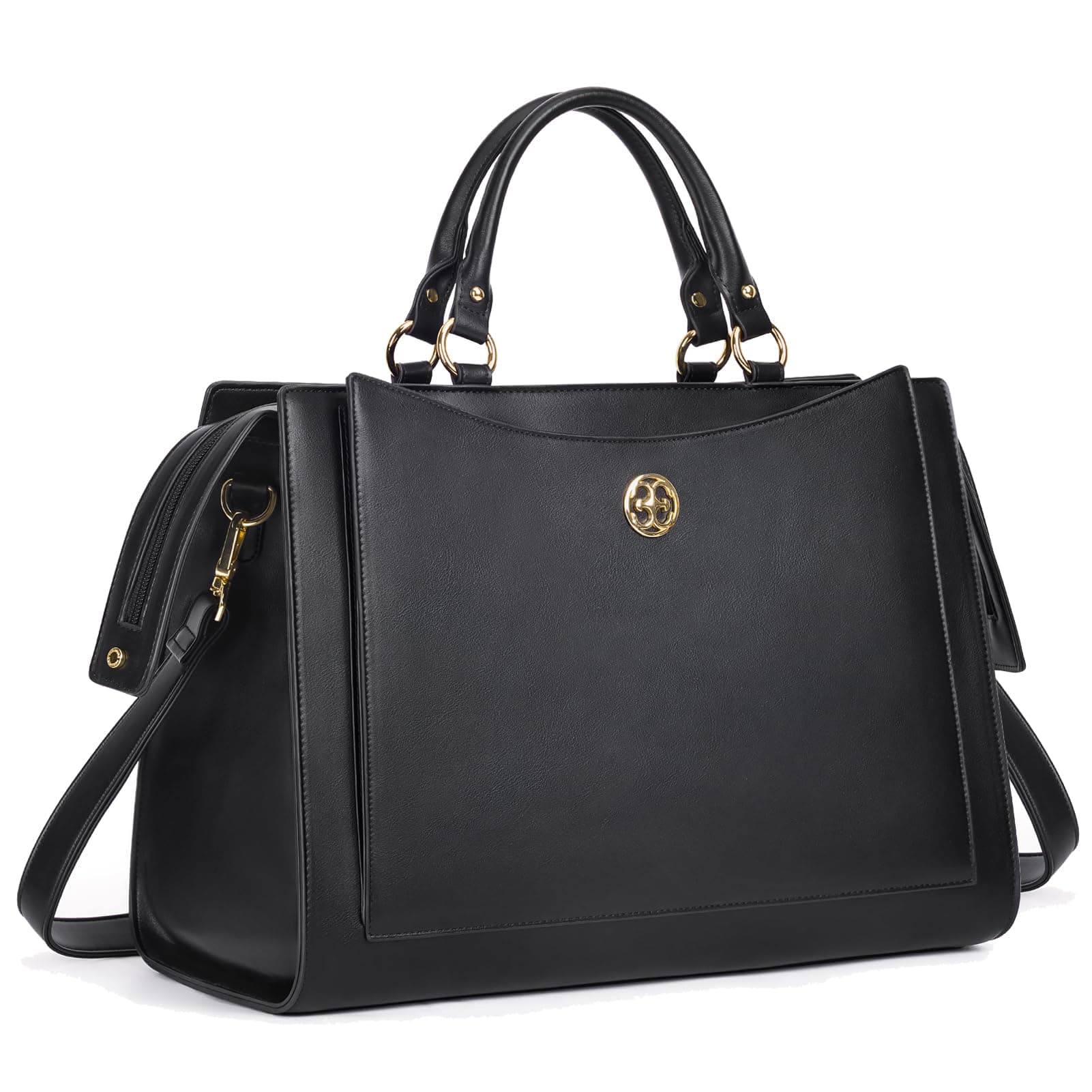 Missnine Laptop Bag for Women 15.6 inch PU Leather Briefcase Professional Computer Bag Business Office Work Bag