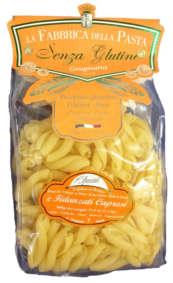 La Fabbrica della Pasta. Gluten Free Fidanzati Capresi. 500g (1.1lb). Pack of 2