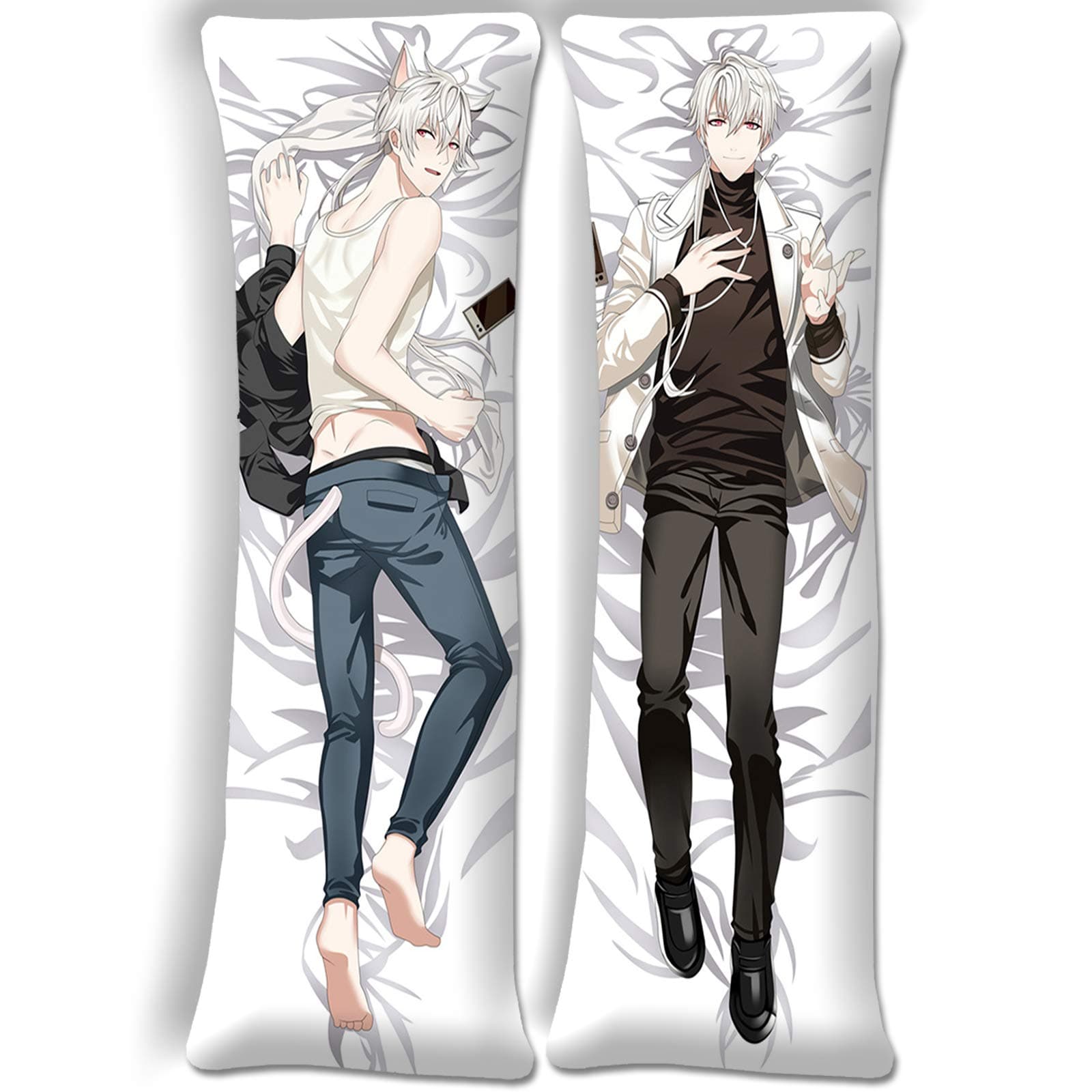 Zen Hyun Ryu - Mystic Messenger Male-5 Pillow Case Zipper Anime Body Pillow Case Manga Cosplay Long Hugs Body Pillowcase (16x47inch)